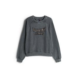 Tommy Jeans Women's Leopard Cotton Crew Sweatshirt