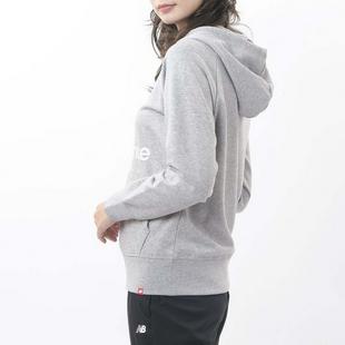 Athletic Grey - New Balance - Essentials Pullover Womens Hoodie - 2