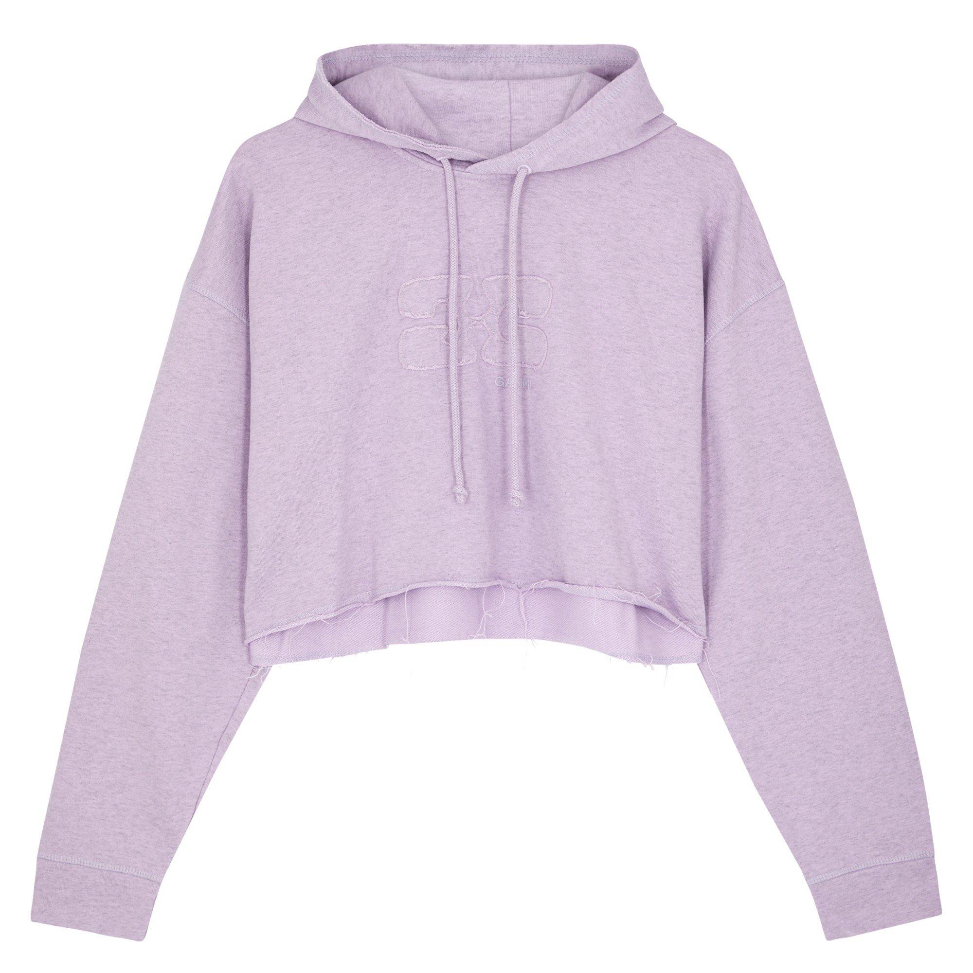 LILAC - Ganni - SW Isoli Cropped Oversized Hoo - 1