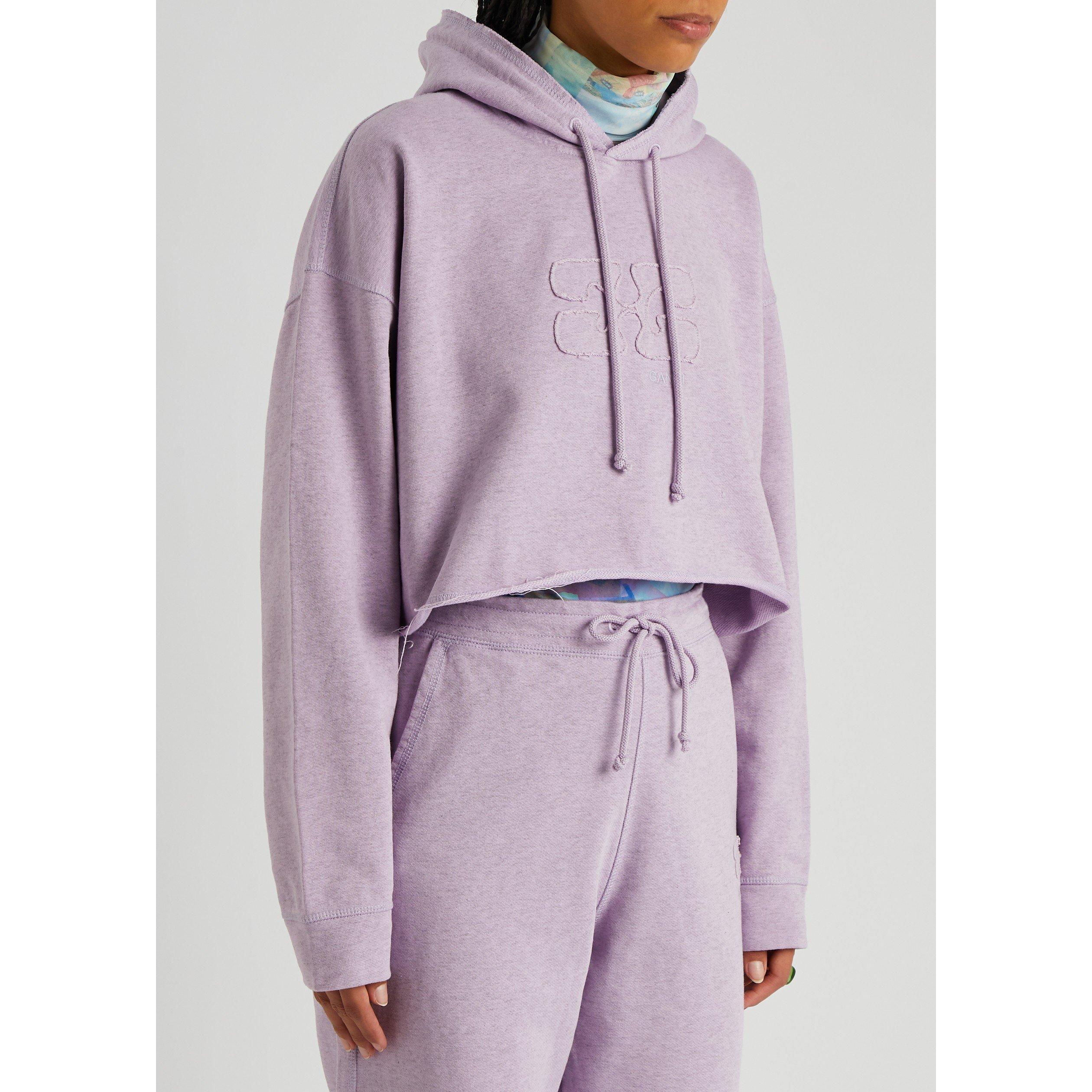 LILAC - Ganni - SW Isoli Cropped Oversized Hoo - 2