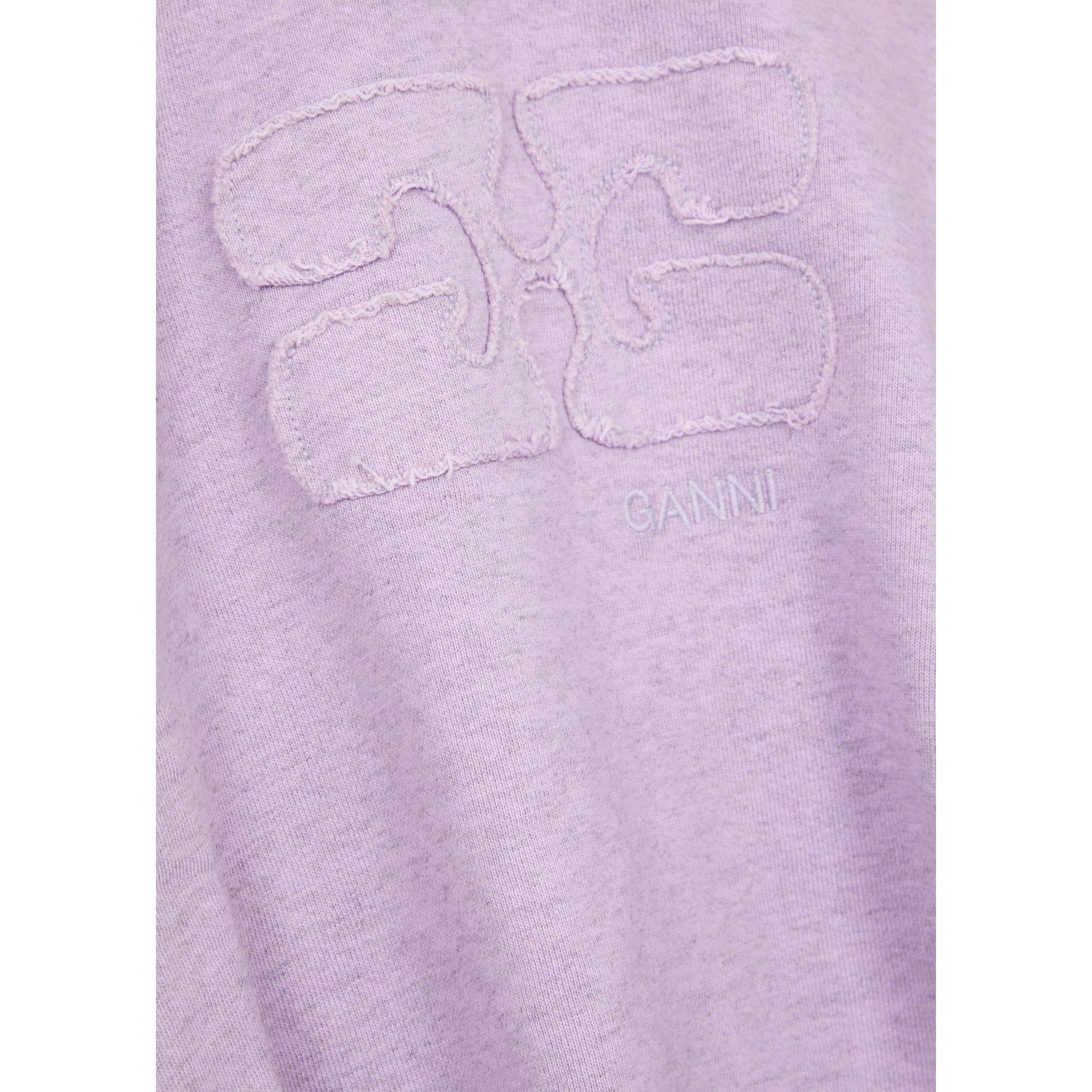 LILAC - Ganni - SW Isoli Cropped Oversized Hoo - 4