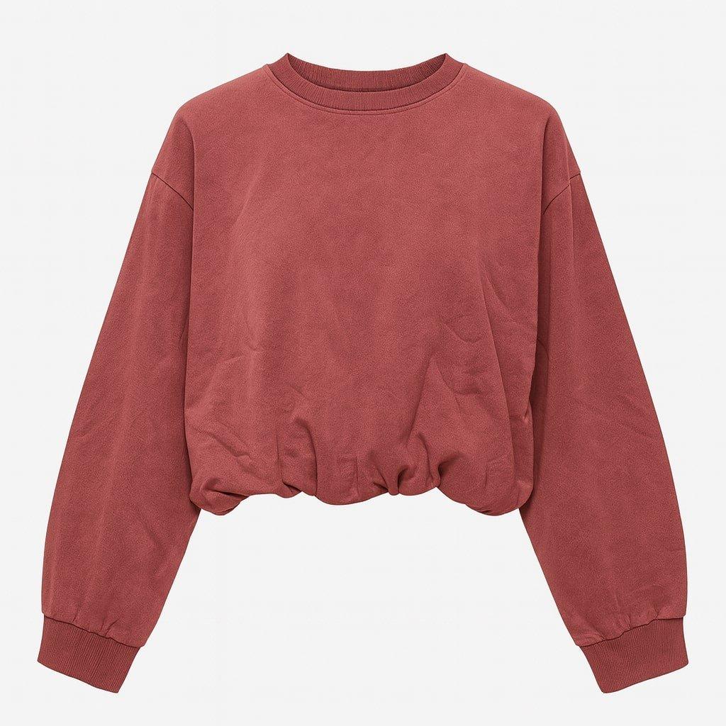Burgundy - I Saw It First - Acid Wash Jumper - 1