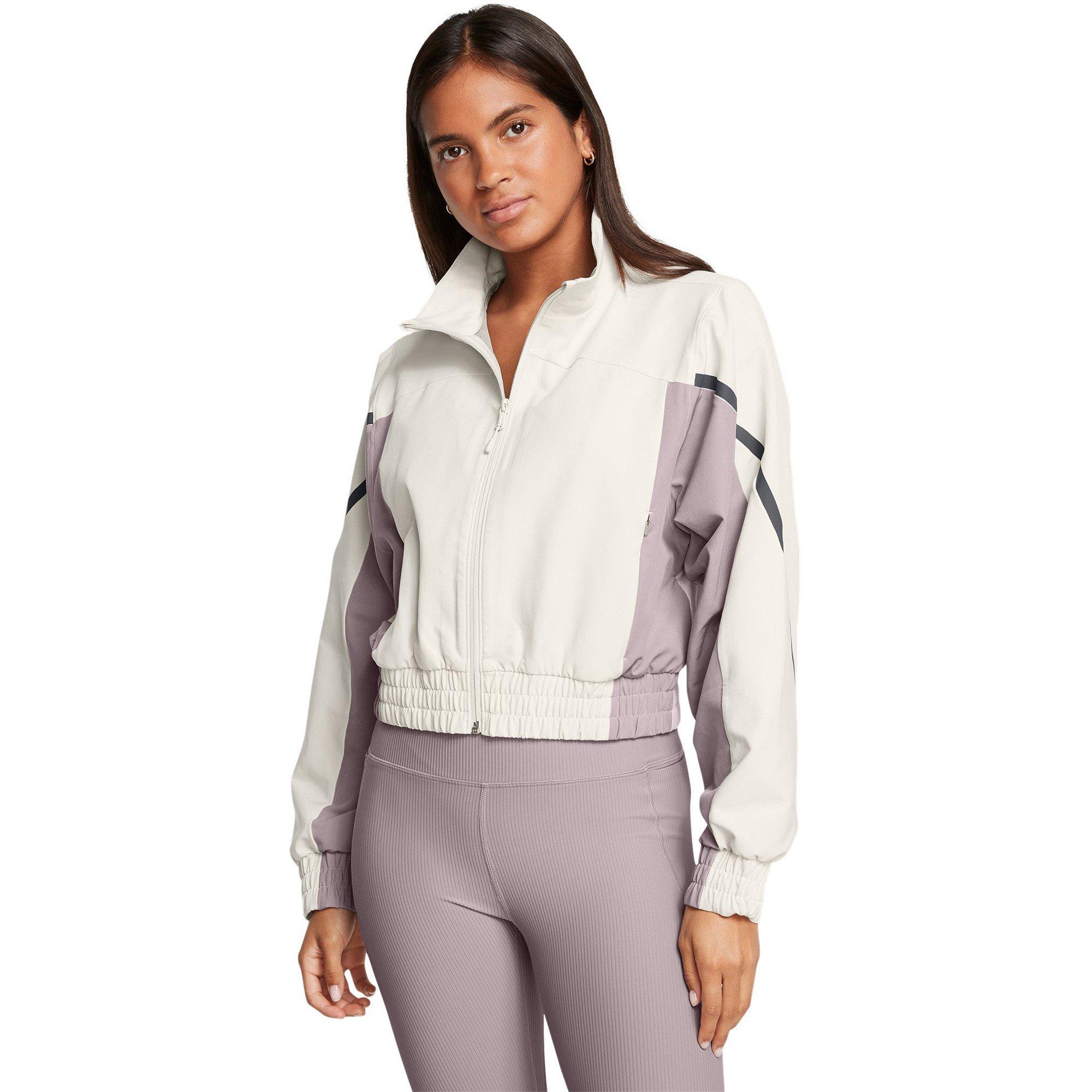 White - Under Armour - Women's Unstoppable Cropped Tracksuit Top - 3