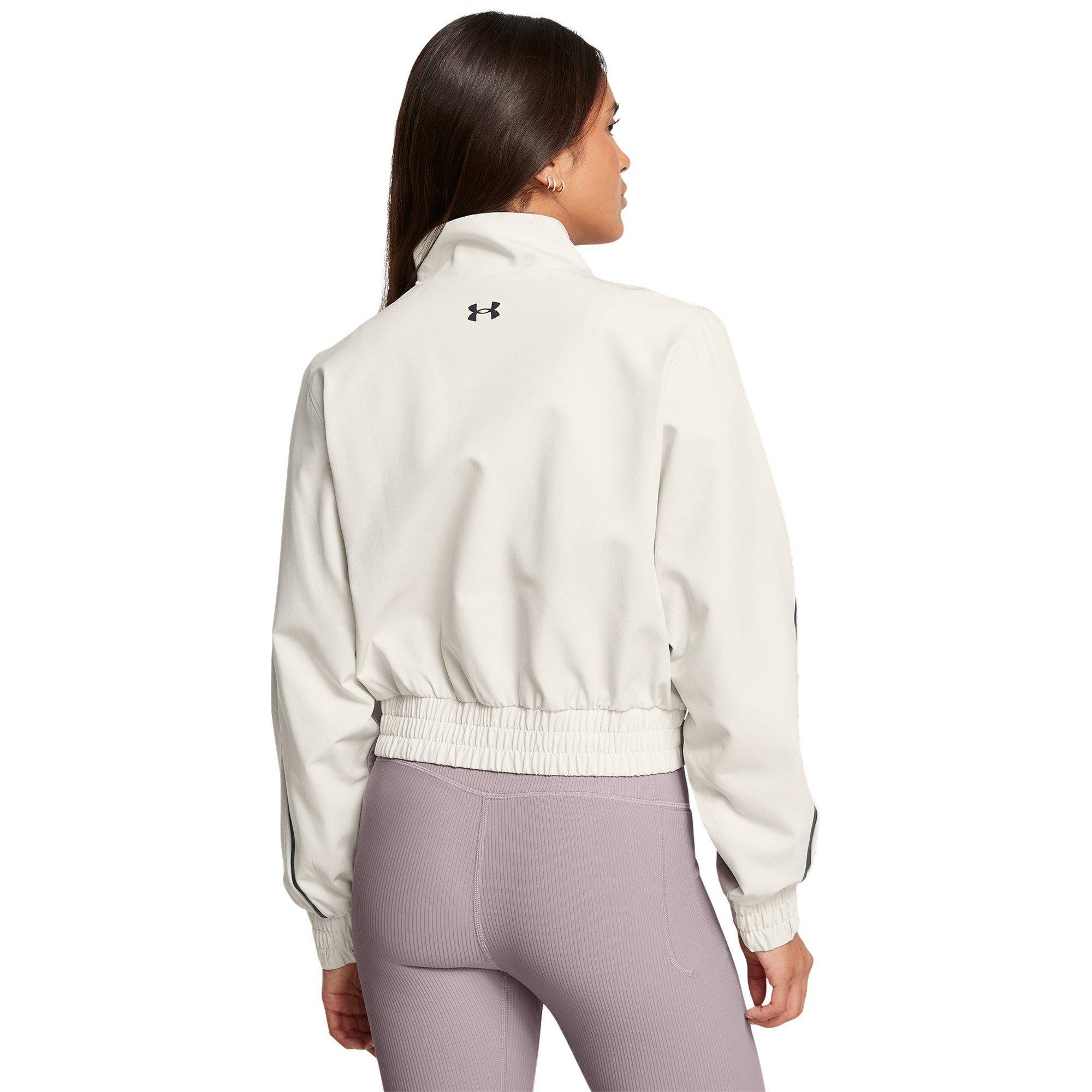 White - Under Armour - Women's Unstoppable Cropped Tracksuit Top - 4