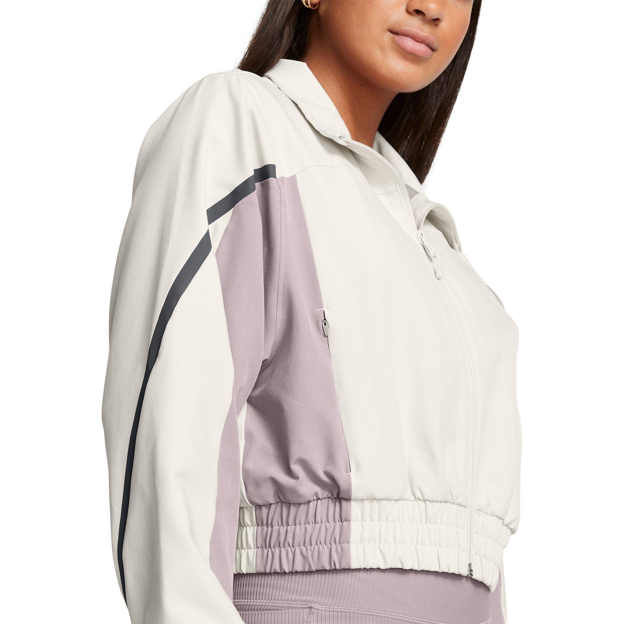 White - Under Armour - Women's Unstoppable Cropped Tracksuit Top - 5