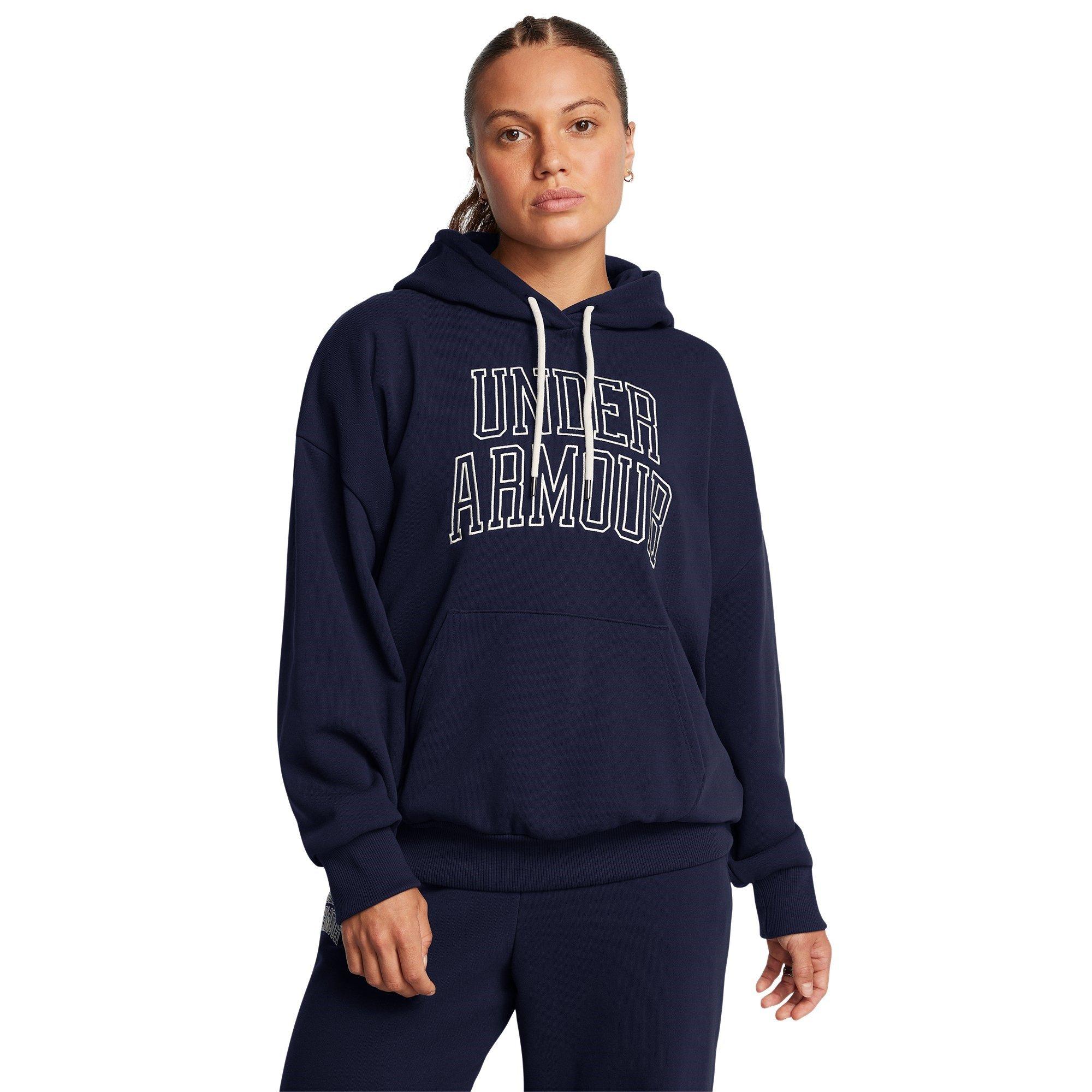 Blue - Under Armour - Icon Heavyweight Oversized Hoodie - 3