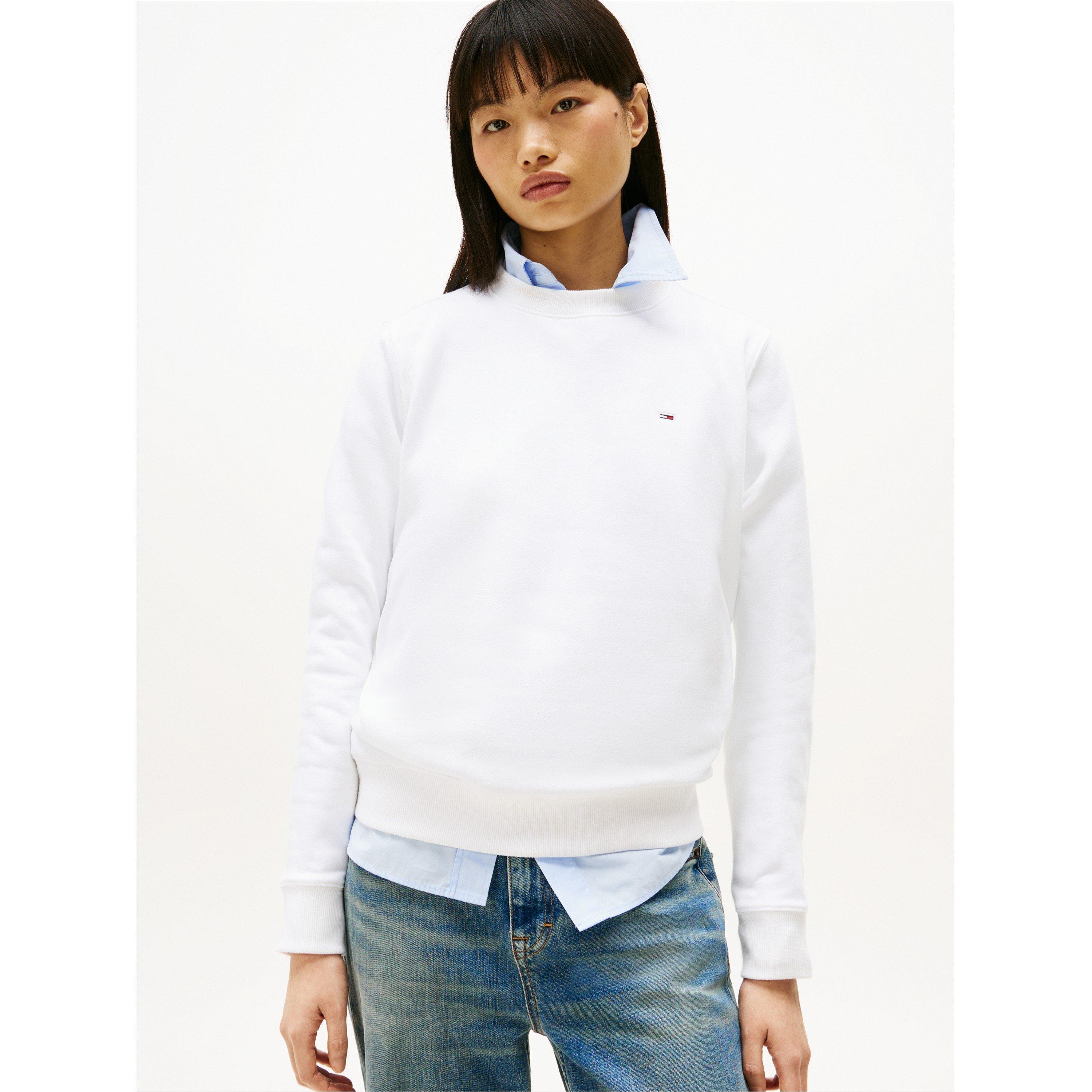 White - Tommy Jeans - Women's Embroidered Crew Sweatshirt - 2