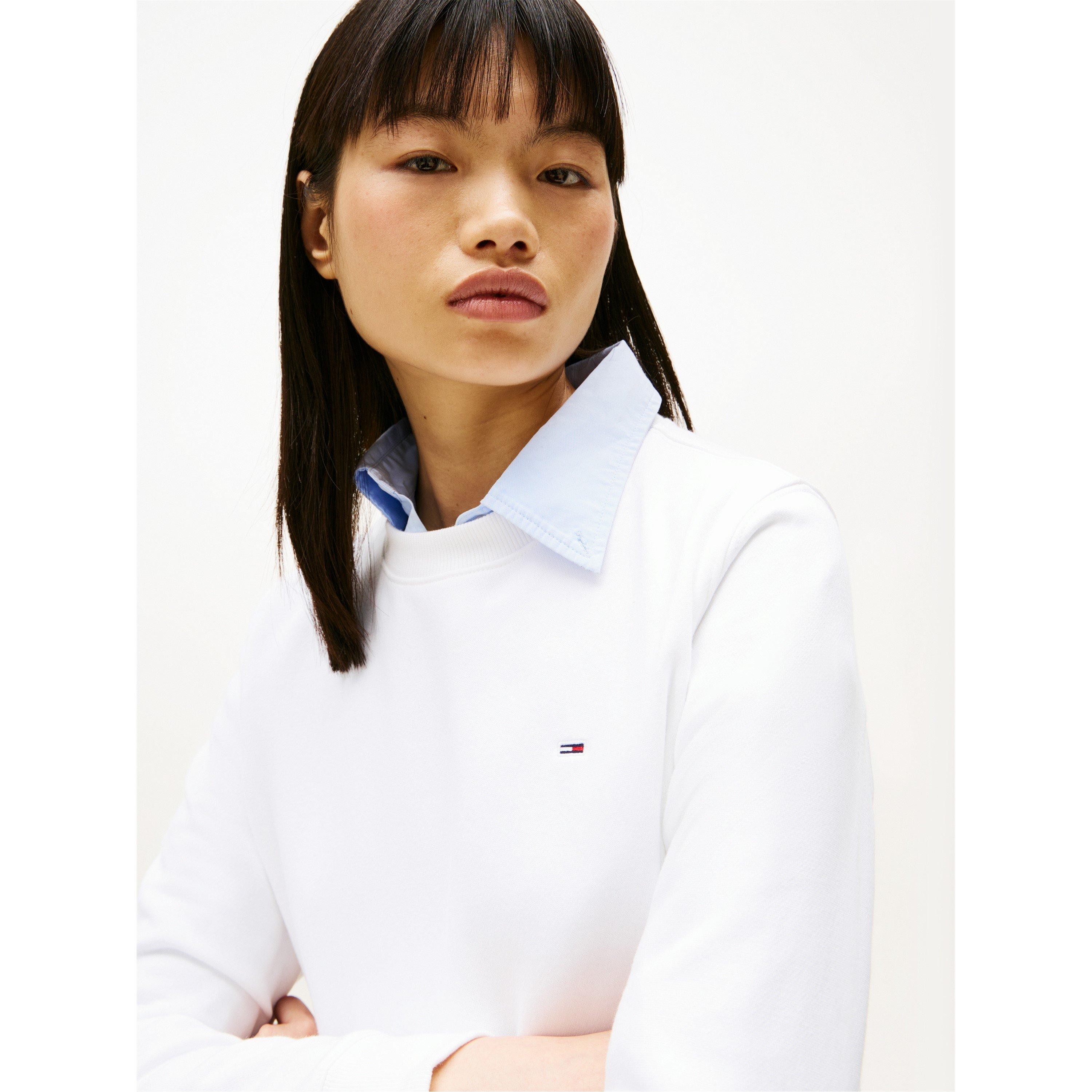 White - Tommy Jeans - Women's Embroidered Crew Sweatshirt - 5