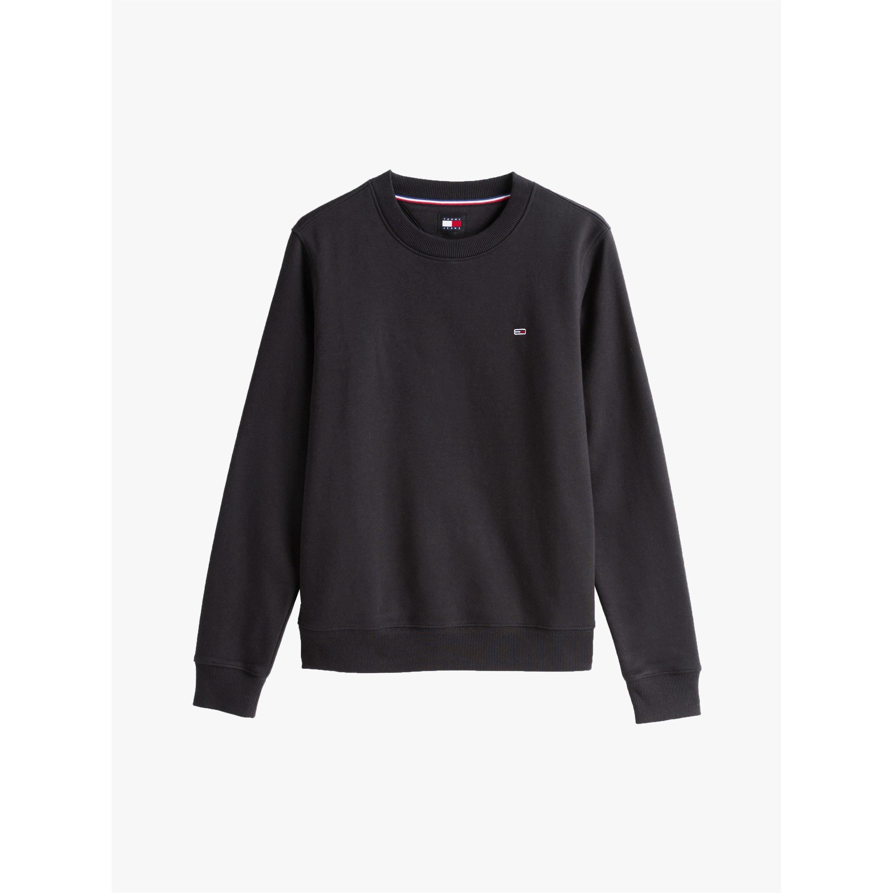 Tommy Jeans Women's Embroidered Crew Sweatshirt - Black - 8 (XS)