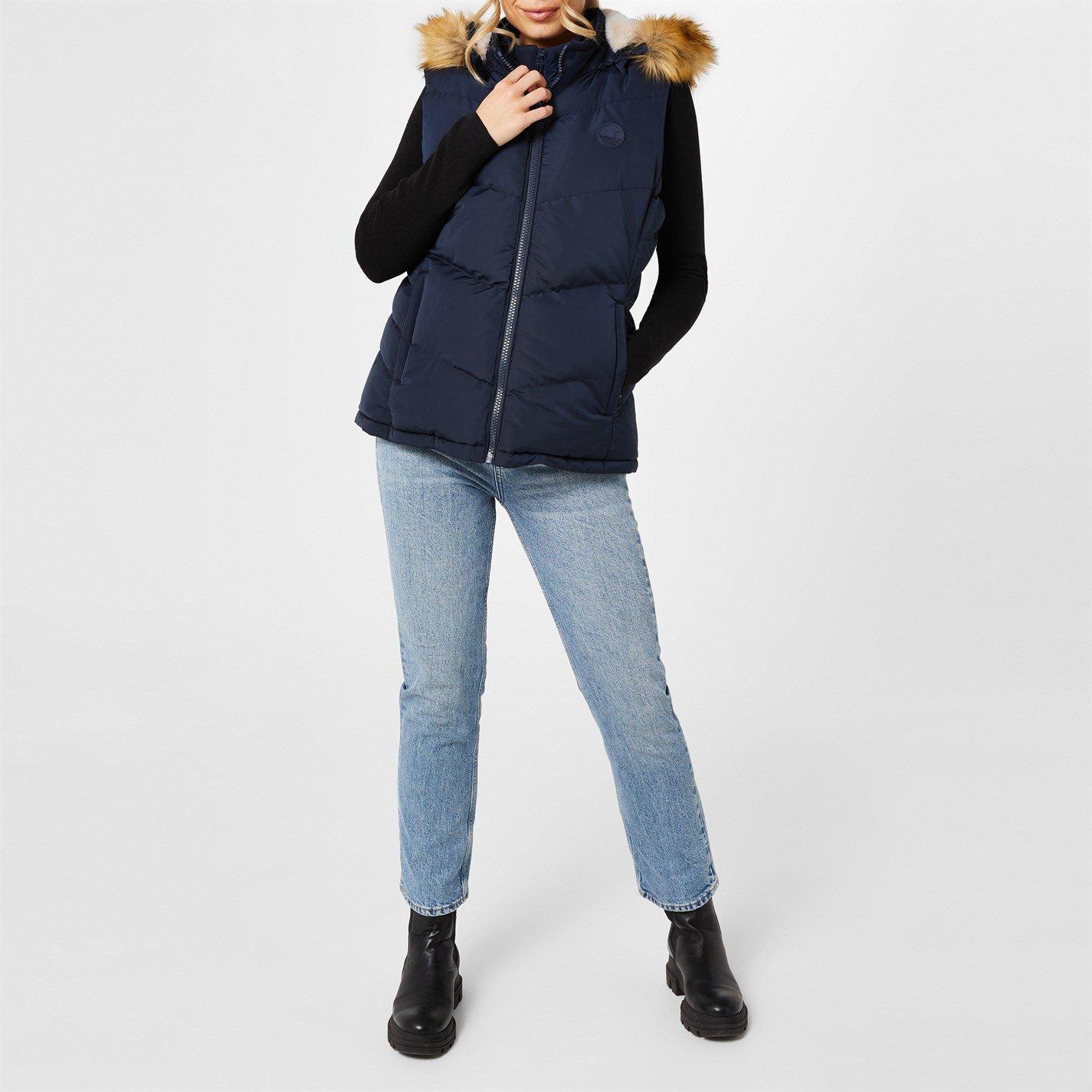Navy - SoulCal - 2Zip Gilet Ladies - 2