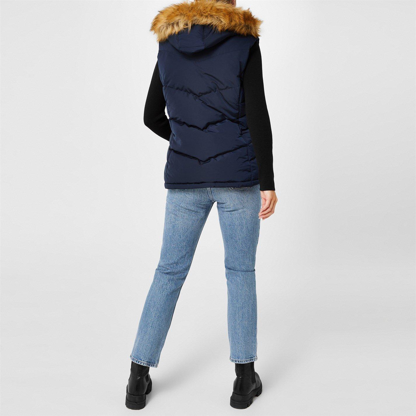 Navy - SoulCal - 2Zip Gilet Ladies - 3