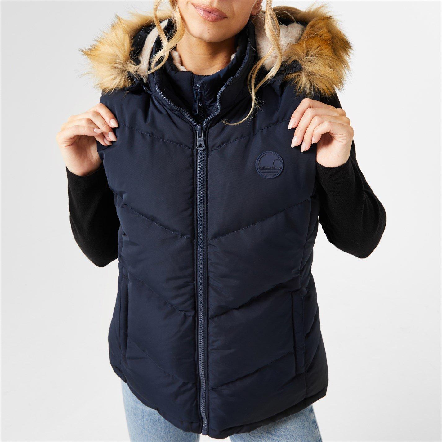 Navy - SoulCal - 2Zip Gilet Ladies - 4