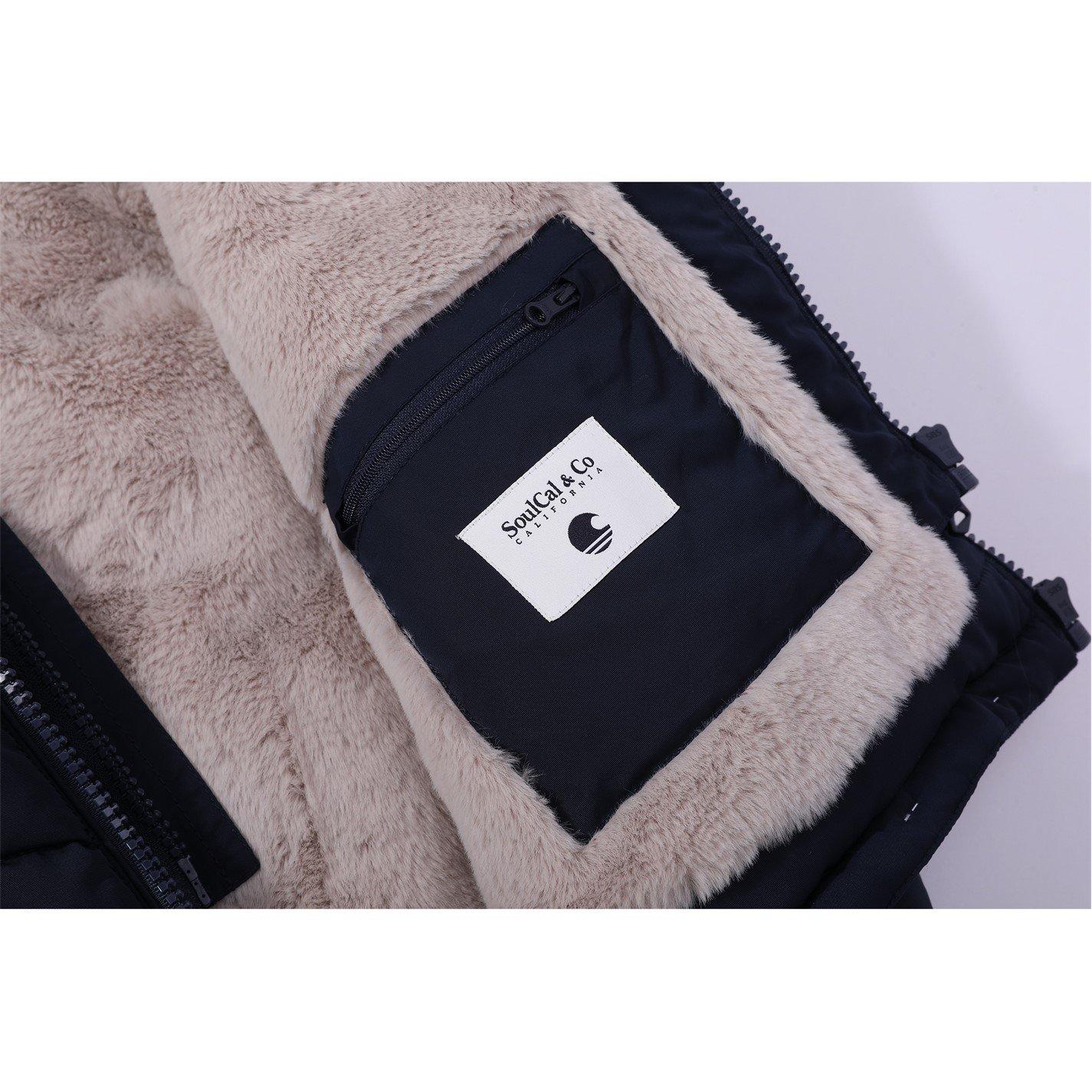 Navy - SoulCal - 2Zip Gilet Ladies - 5