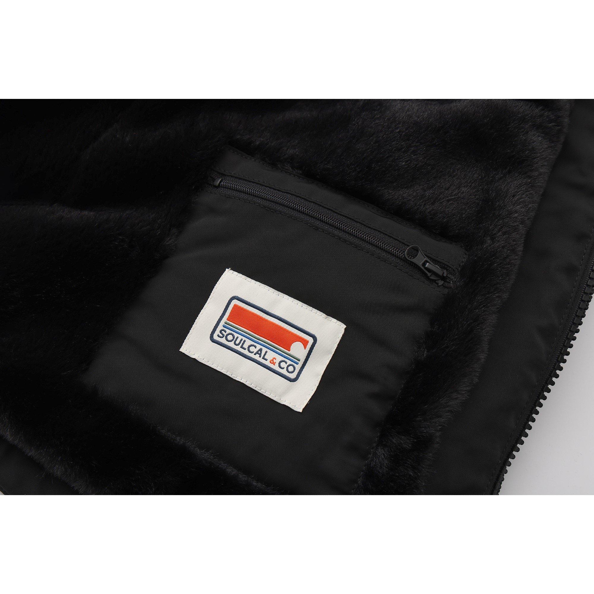 Black - SoulCal - Womens  2Zip Detachable Hood Padded Gilet - 8