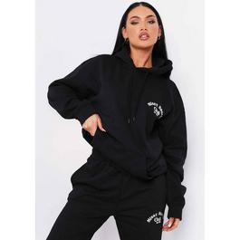 Missy Empire Misha Black Missy Sports Club Oversized Hoodie