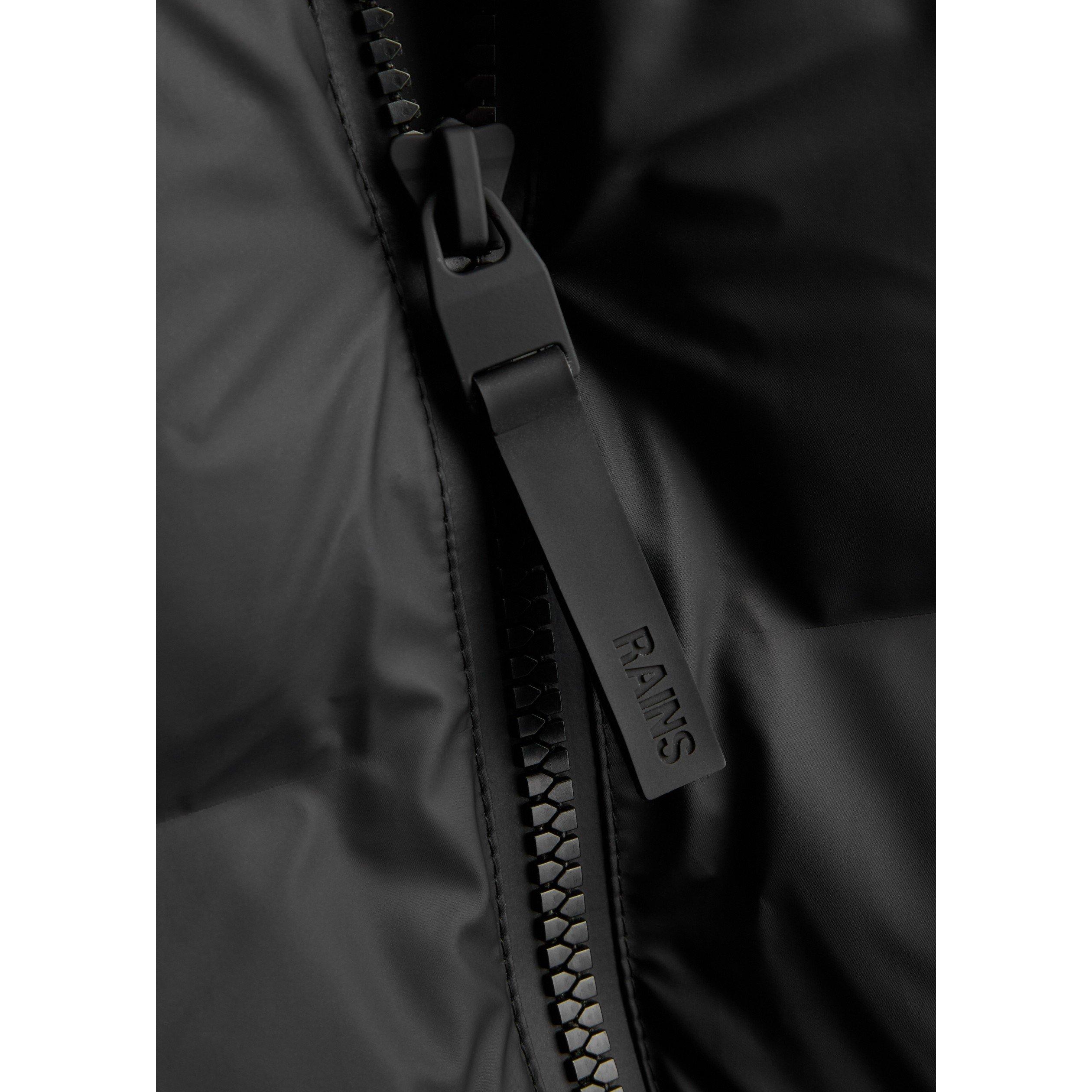 BLACK - Rains - J Alta Long Puffer Jacket W3T4 - 4