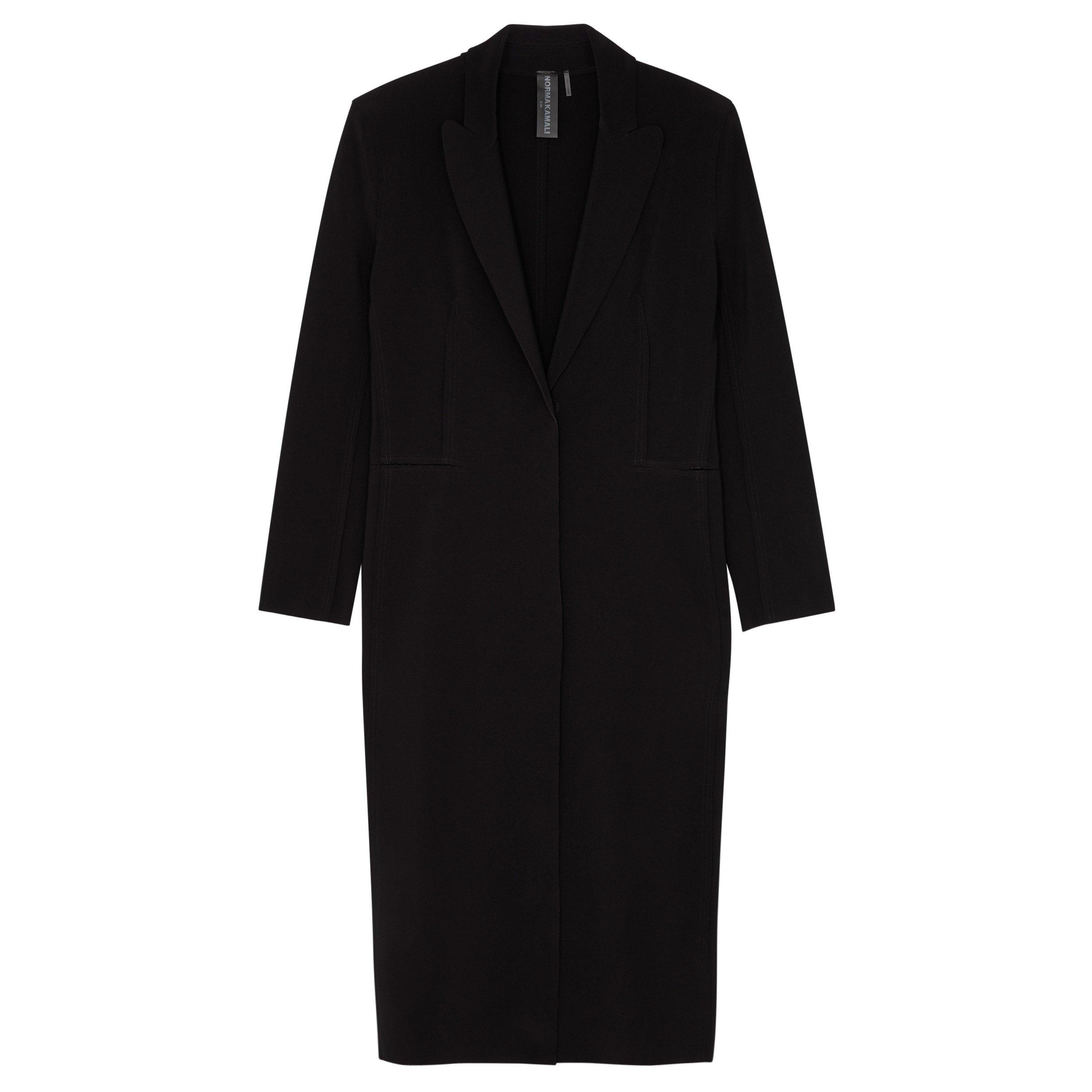 BLACK - Norma Kamali - C SINGLE BREASTED COAT - 1