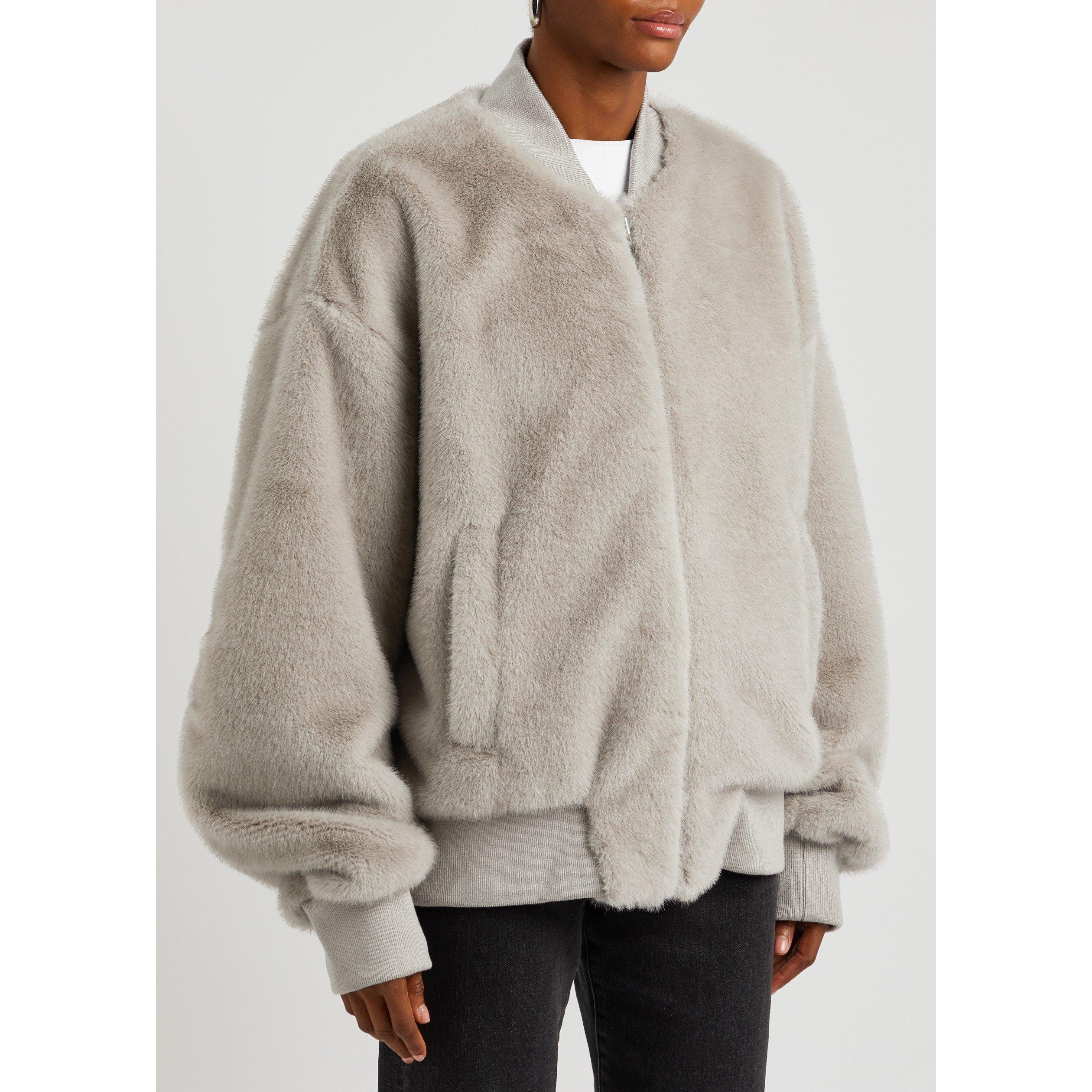 LIGHT GREY - Meotine - J BIANCA BOMBER FAUX FUR - 2