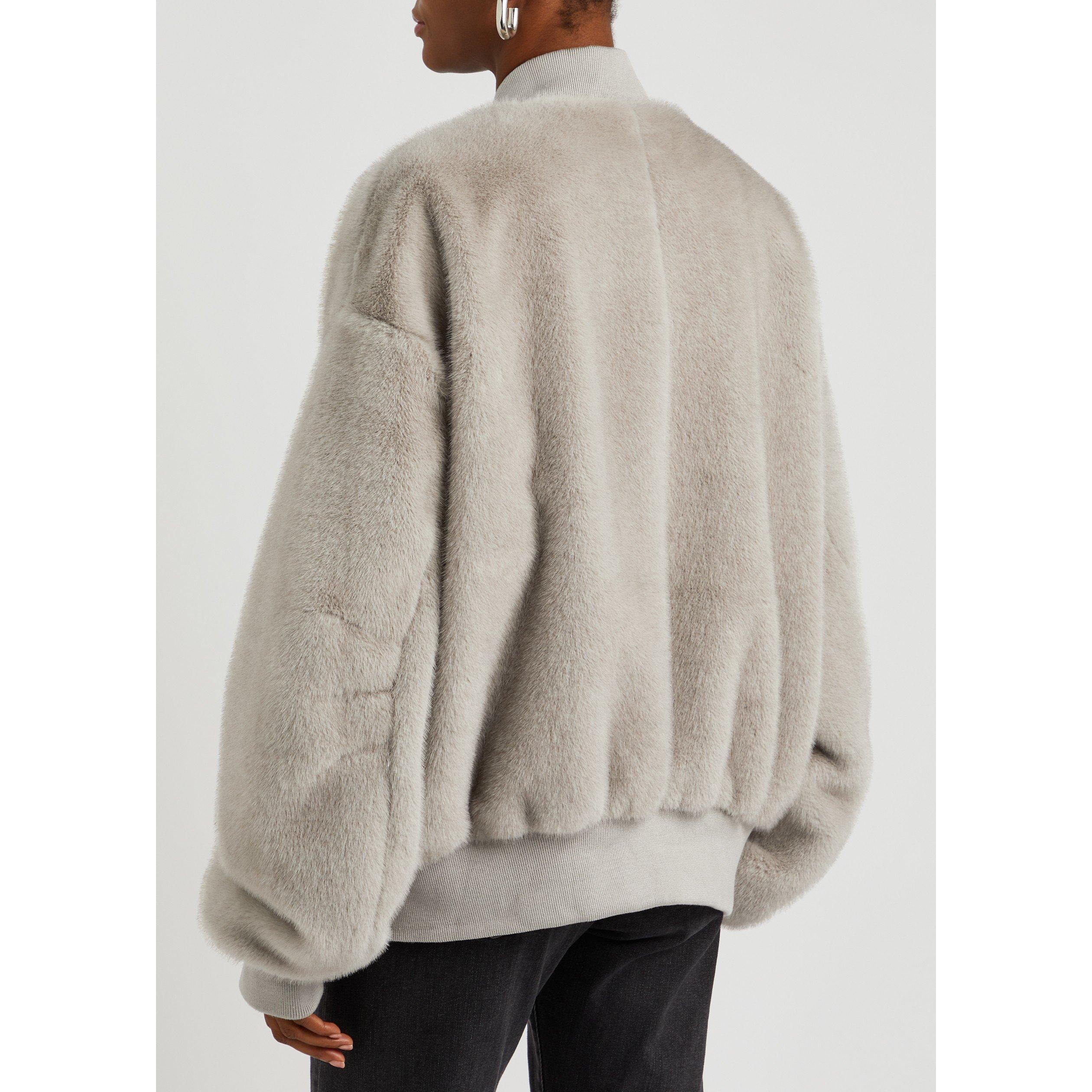 LIGHT GREY - Meotine - J BIANCA BOMBER FAUX FUR - 3