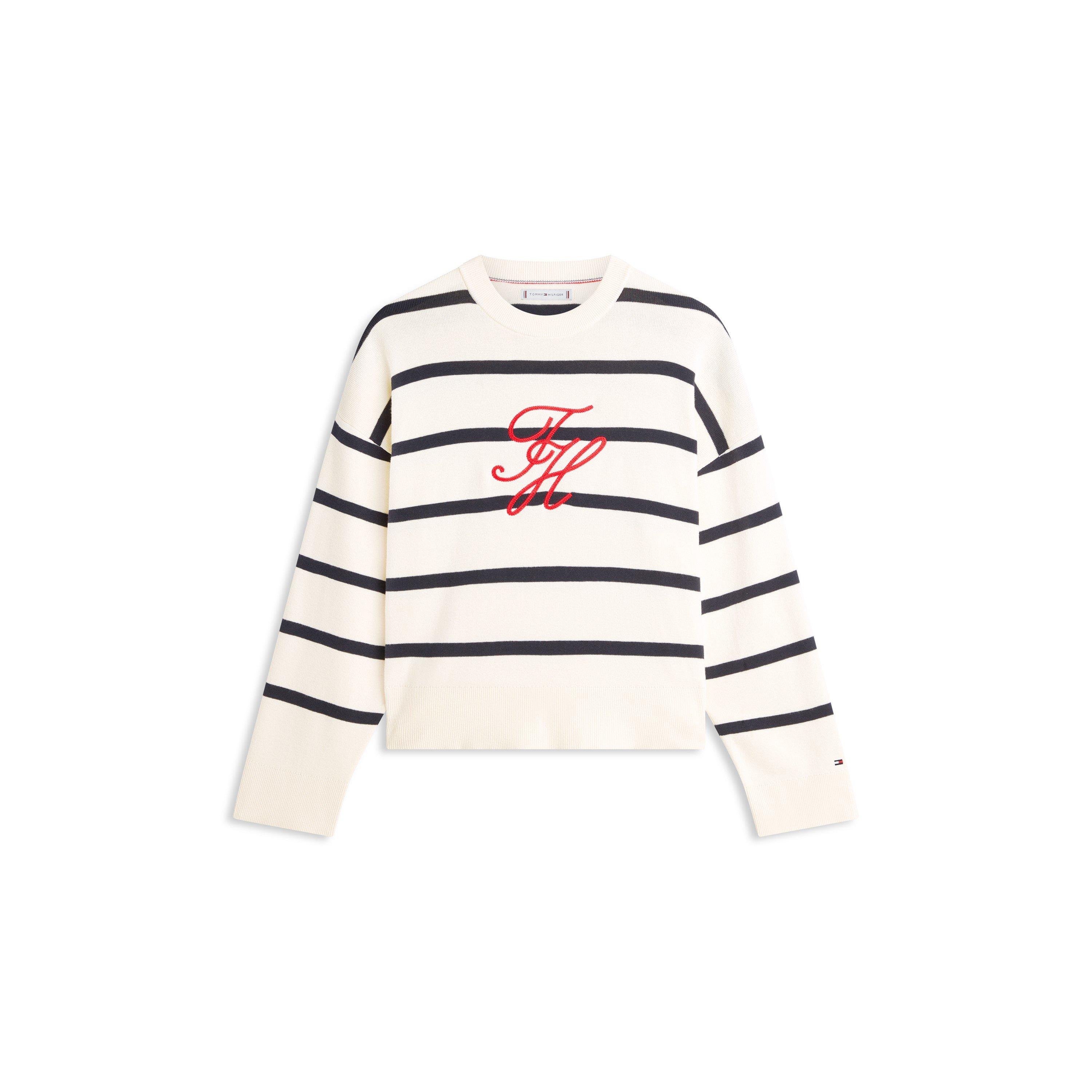 Calico/Navy - Tommy Hilfiger - Women's Crew Sweatshirt - 1
