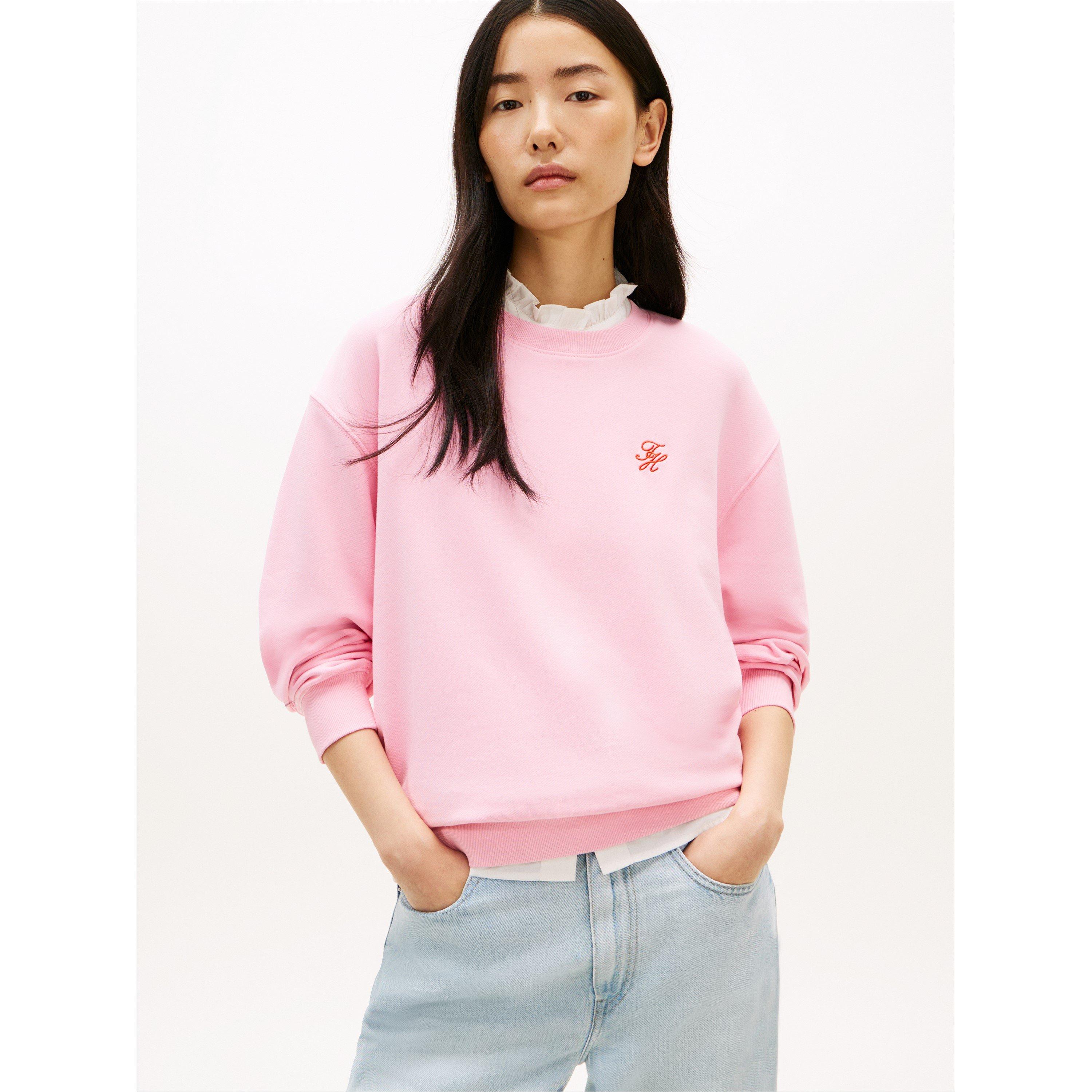 Classic Pink - Tommy Hilfiger - Women's Script Crew Sweatshirt - 2