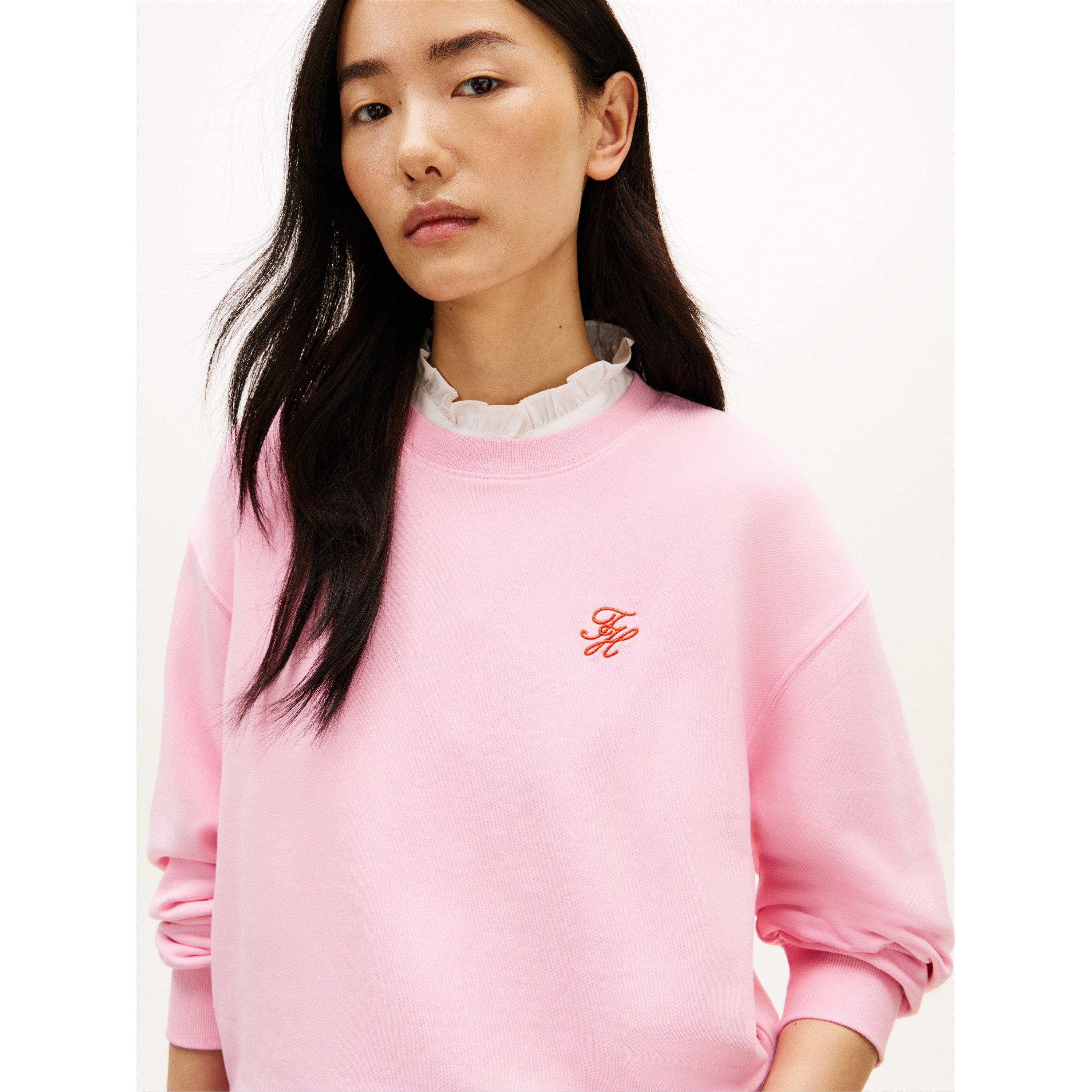 Classic Pink - Tommy Hilfiger - Women's Script Crew Sweatshirt - 3