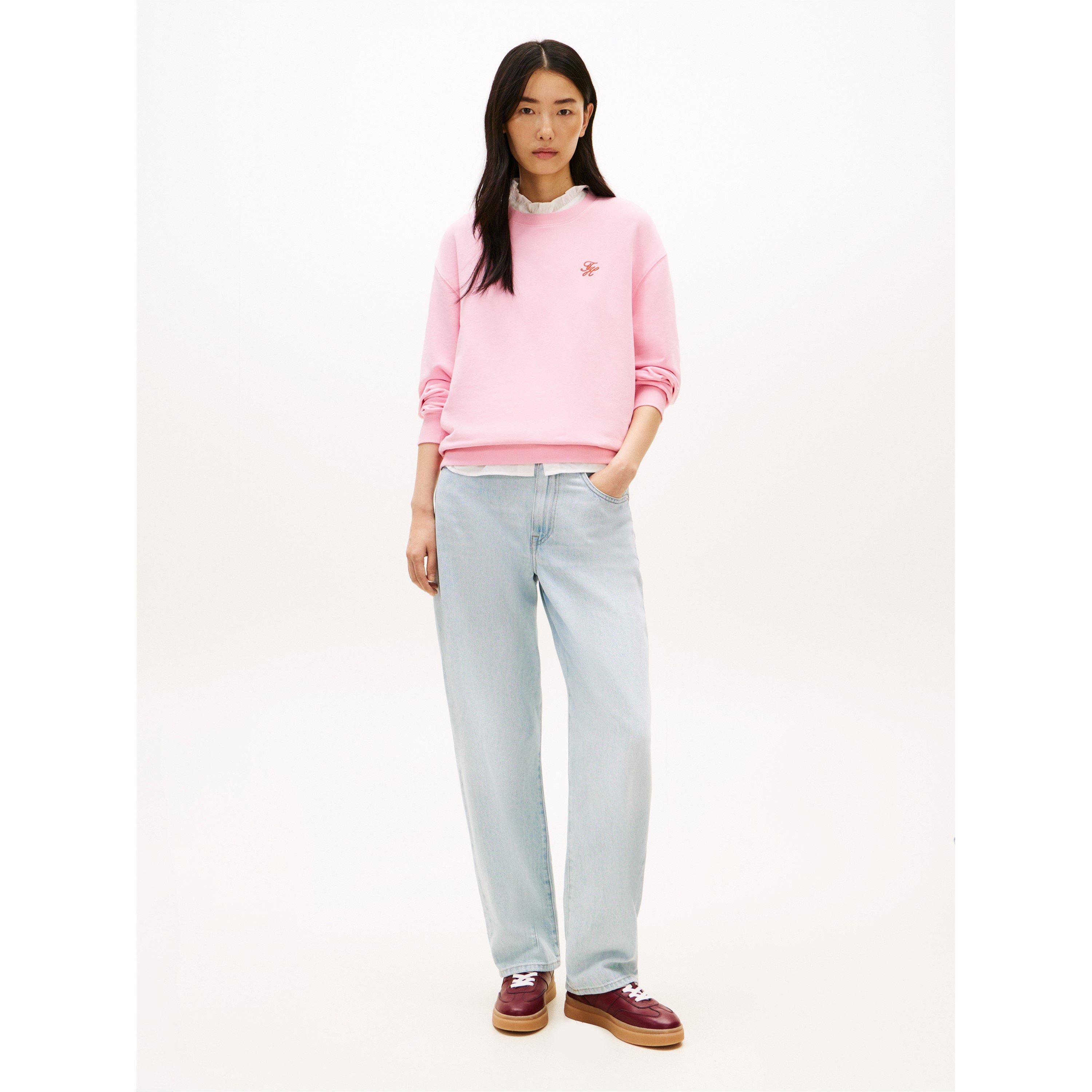 Classic Pink - Tommy Hilfiger - Women's Script Crew Sweatshirt - 4