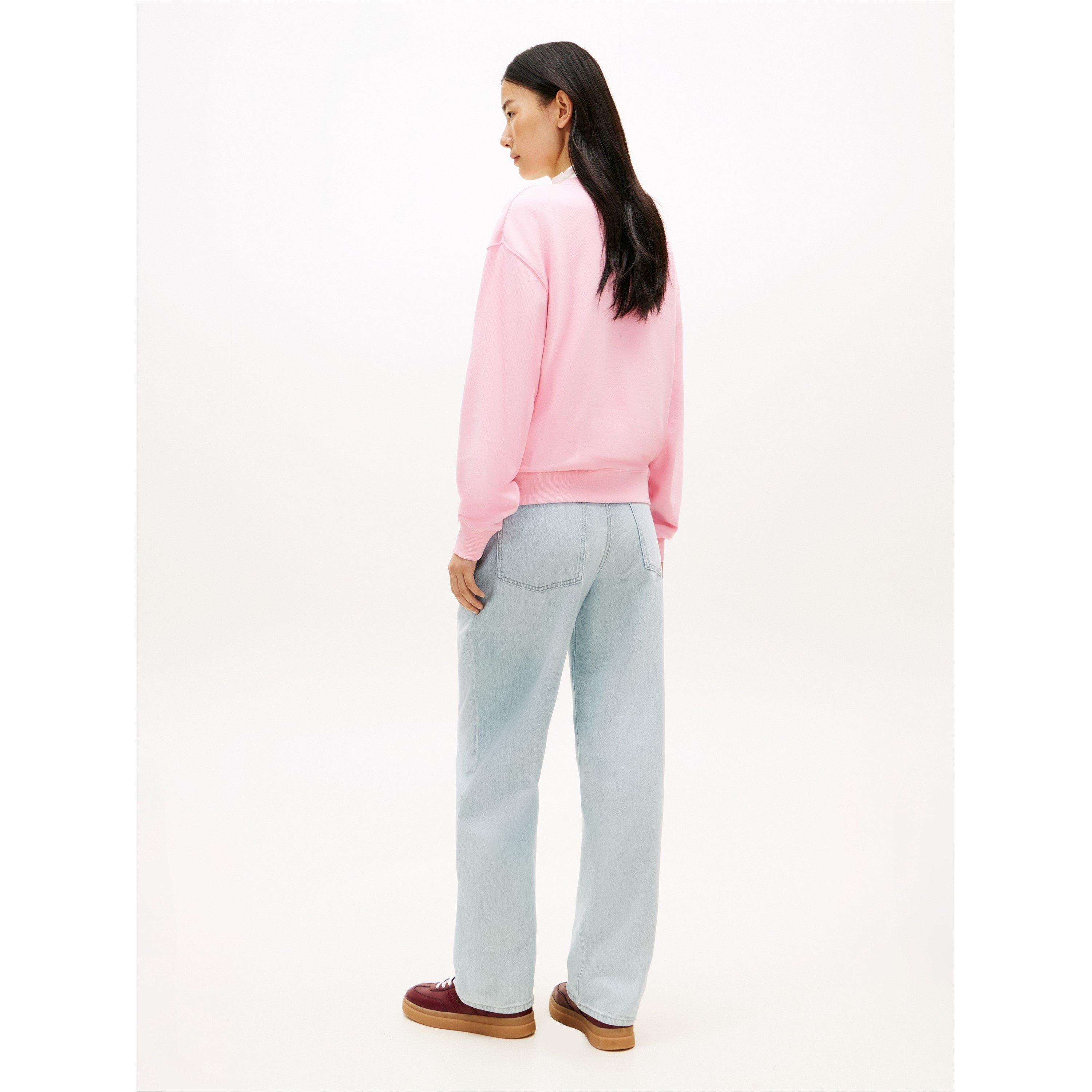 Classic Pink - Tommy Hilfiger - Women's Script Crew Sweatshirt - 5