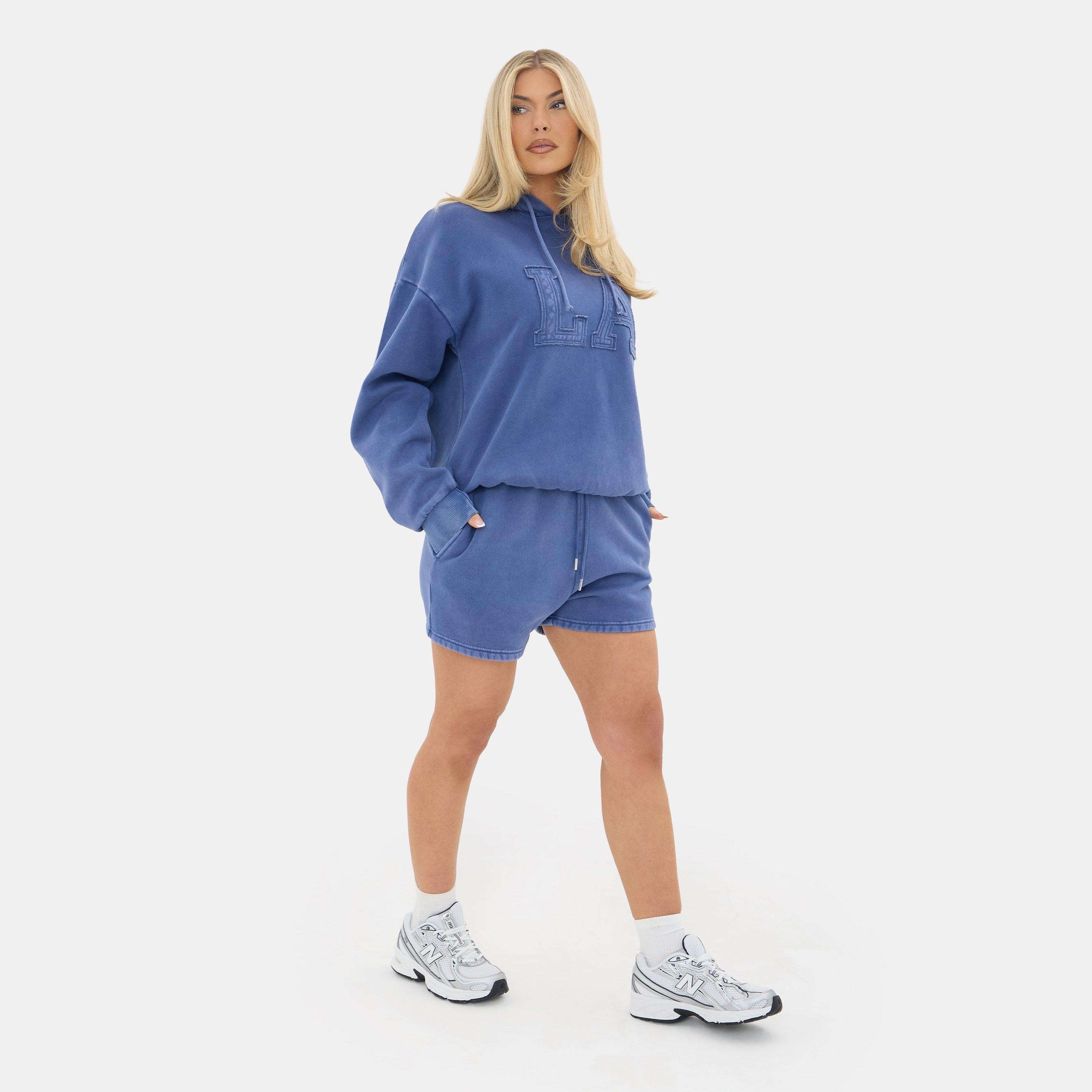 Bleu denim - I Saw It First - LA Embroidered Washed Hoody - 2