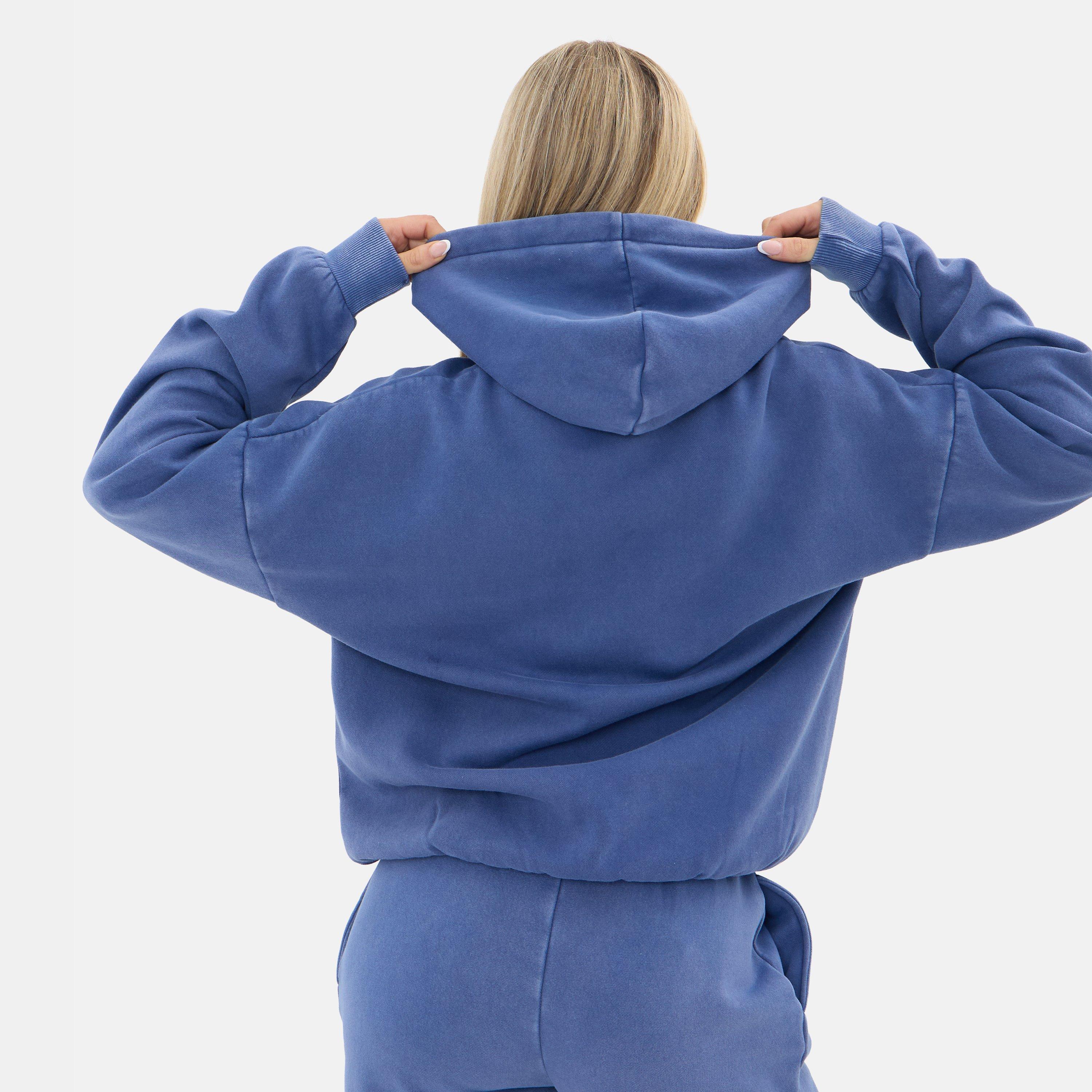 Bleu denim - I Saw It First - LA Embroidered Washed Hoody - 4