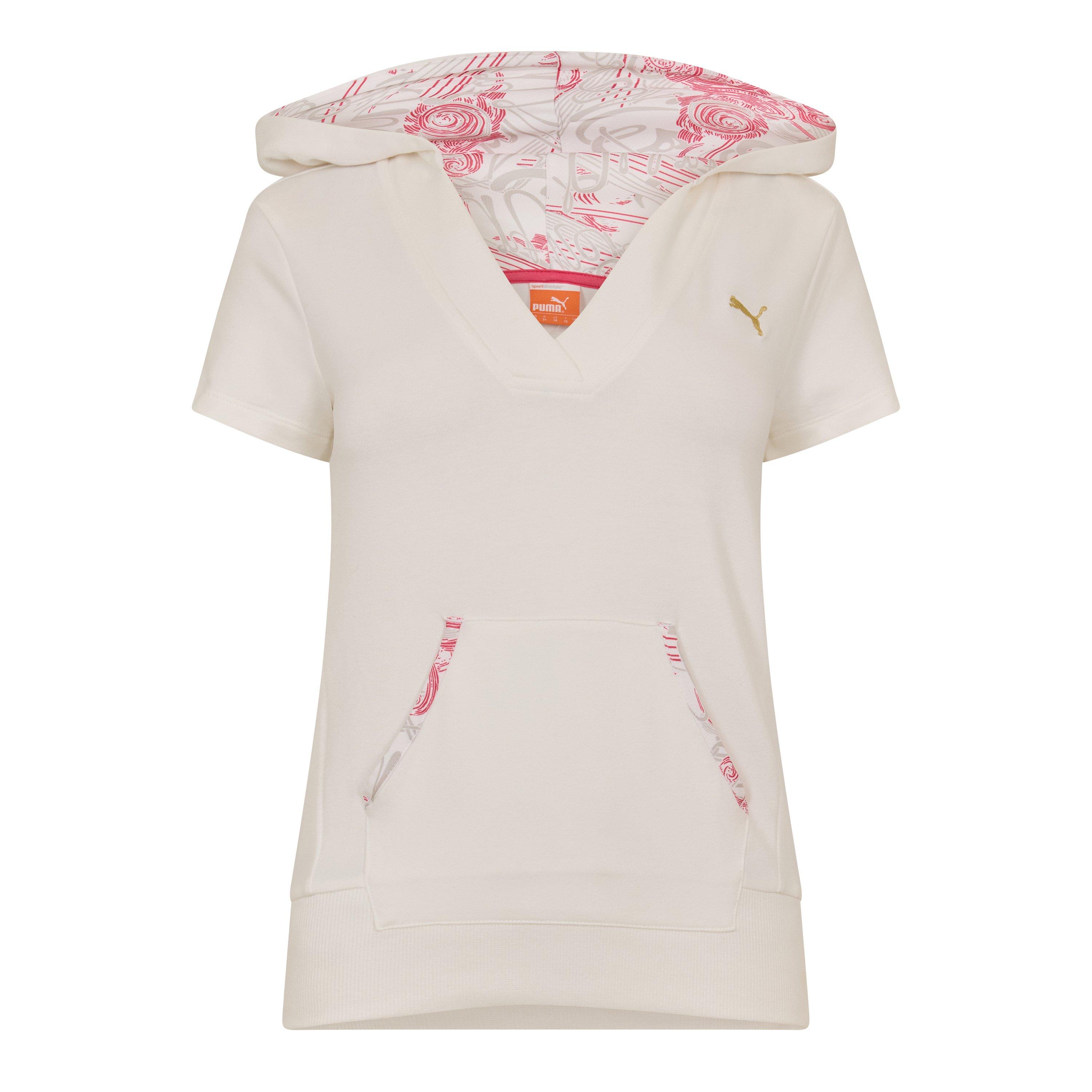 Wit - Puma - Puma Ft Short Sl Hood Sweat Womens - 1