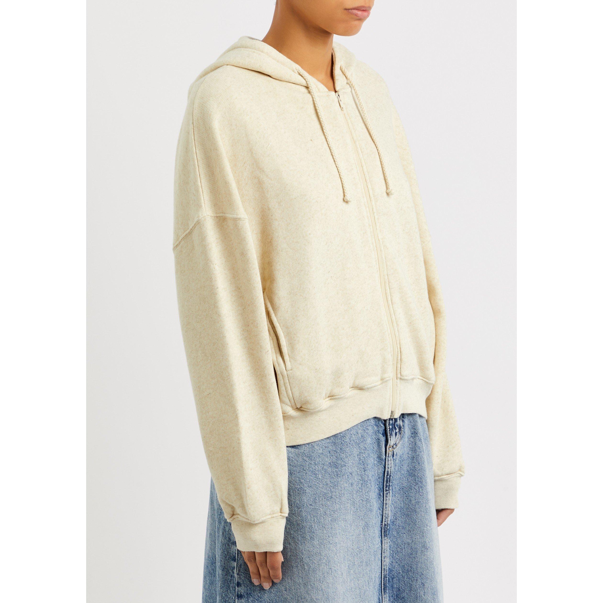 CREAM - American Vintage - Women's Itonay Cotton Oversized-Fit Zip Hoodie - 2