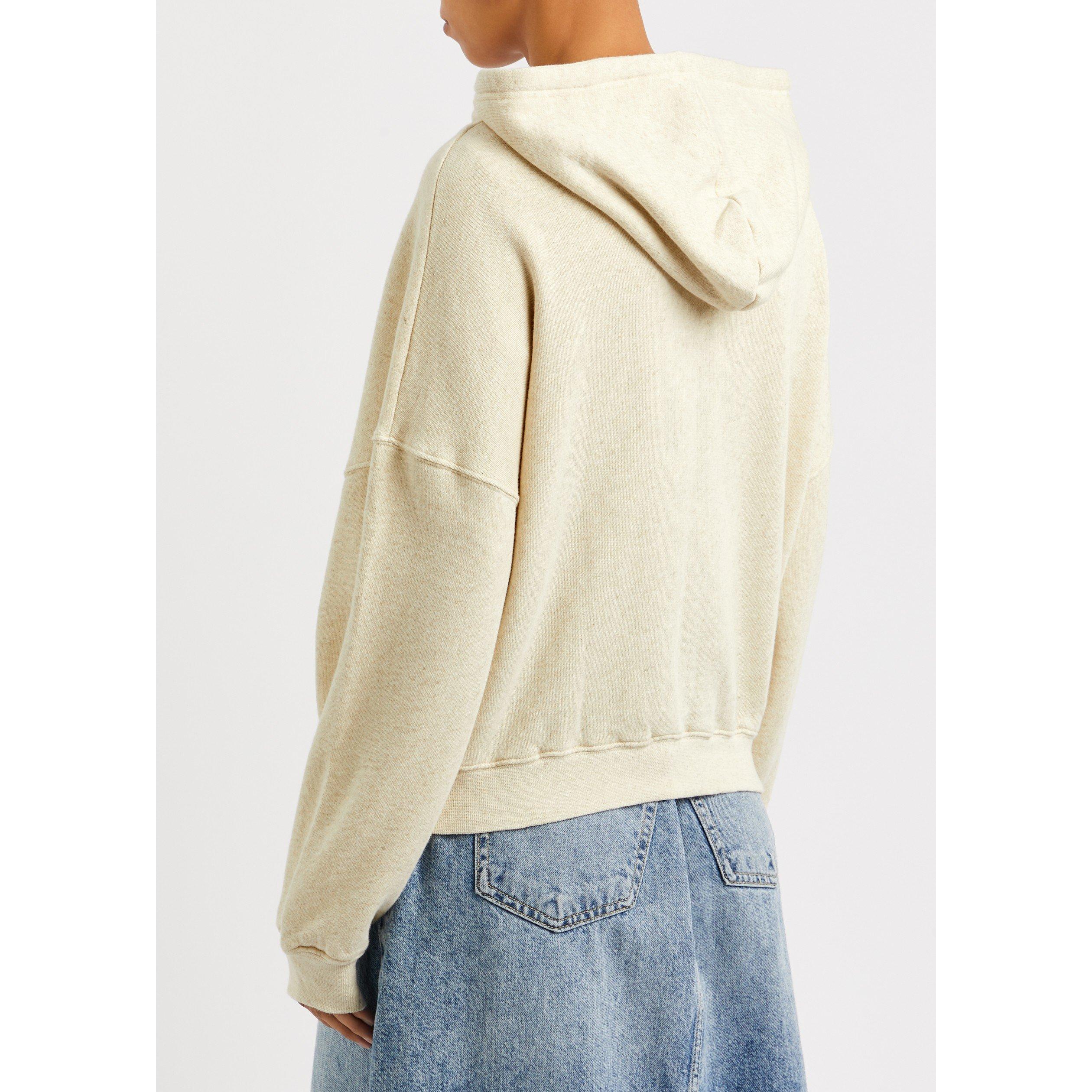 CREAM - American Vintage - Women's Itonay Cotton Oversized-Fit Zip Hoodie - 3