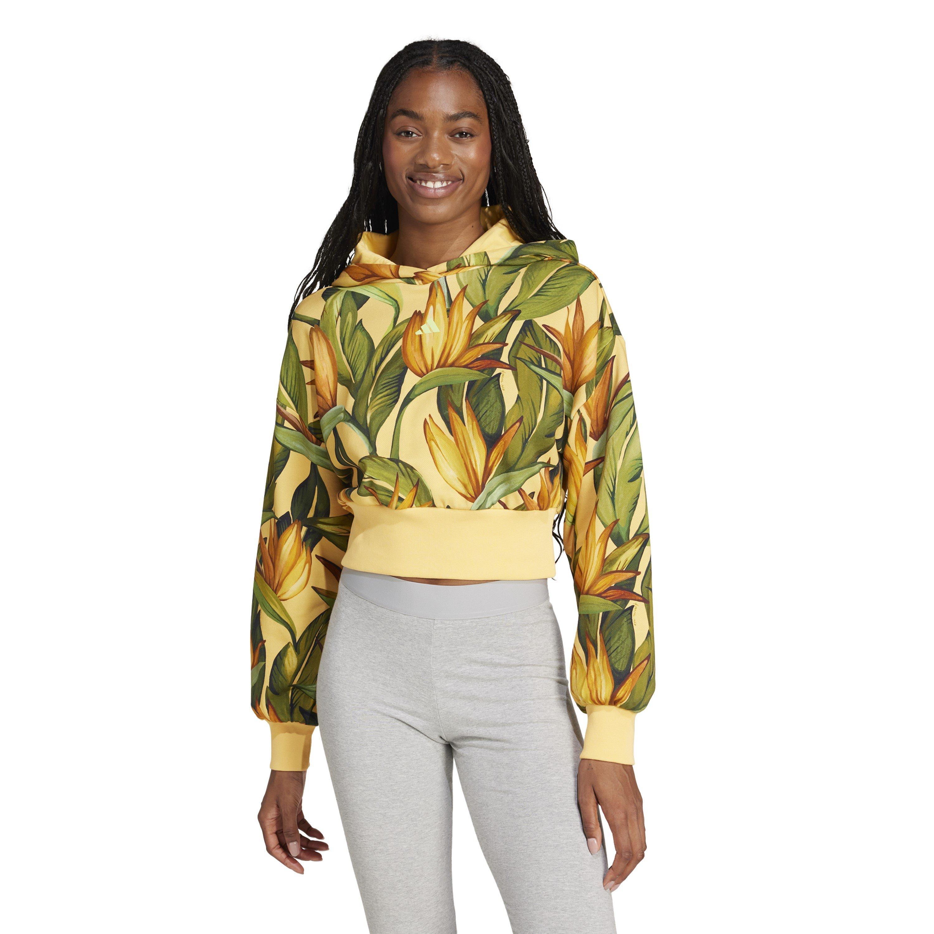 Spark/Gld/Grn - adidas - x FARM Hoodie - 2