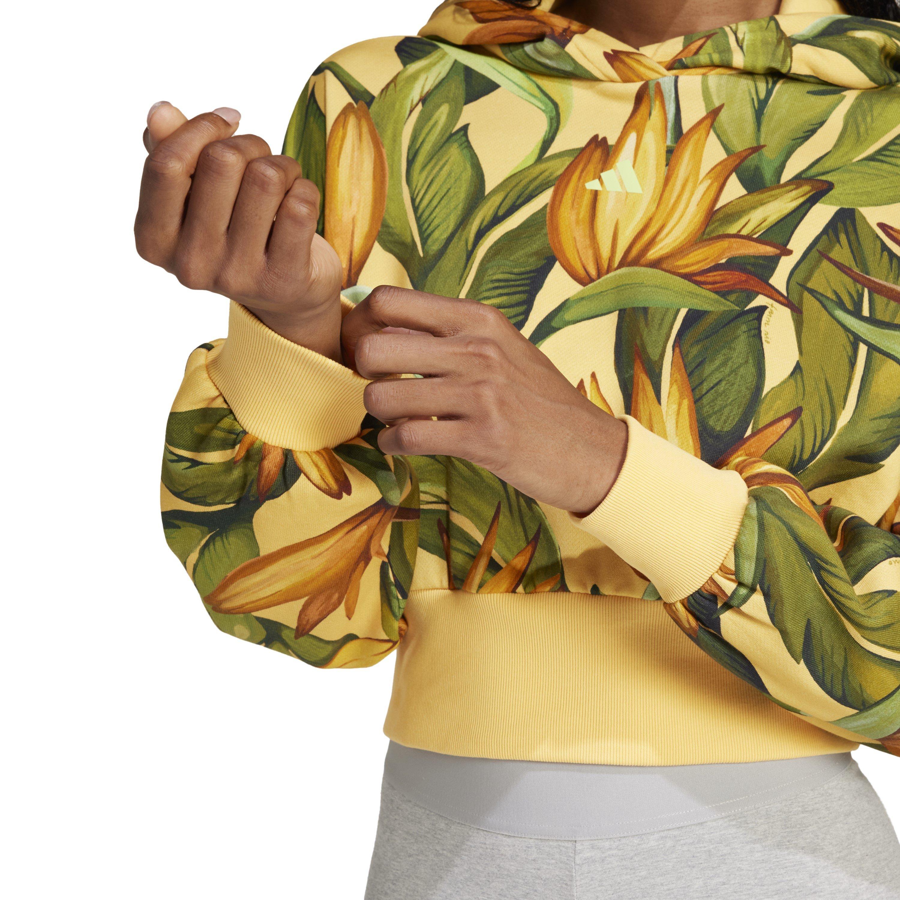 Spark/Gld/Grn - adidas - x FARM Hoodie - 4