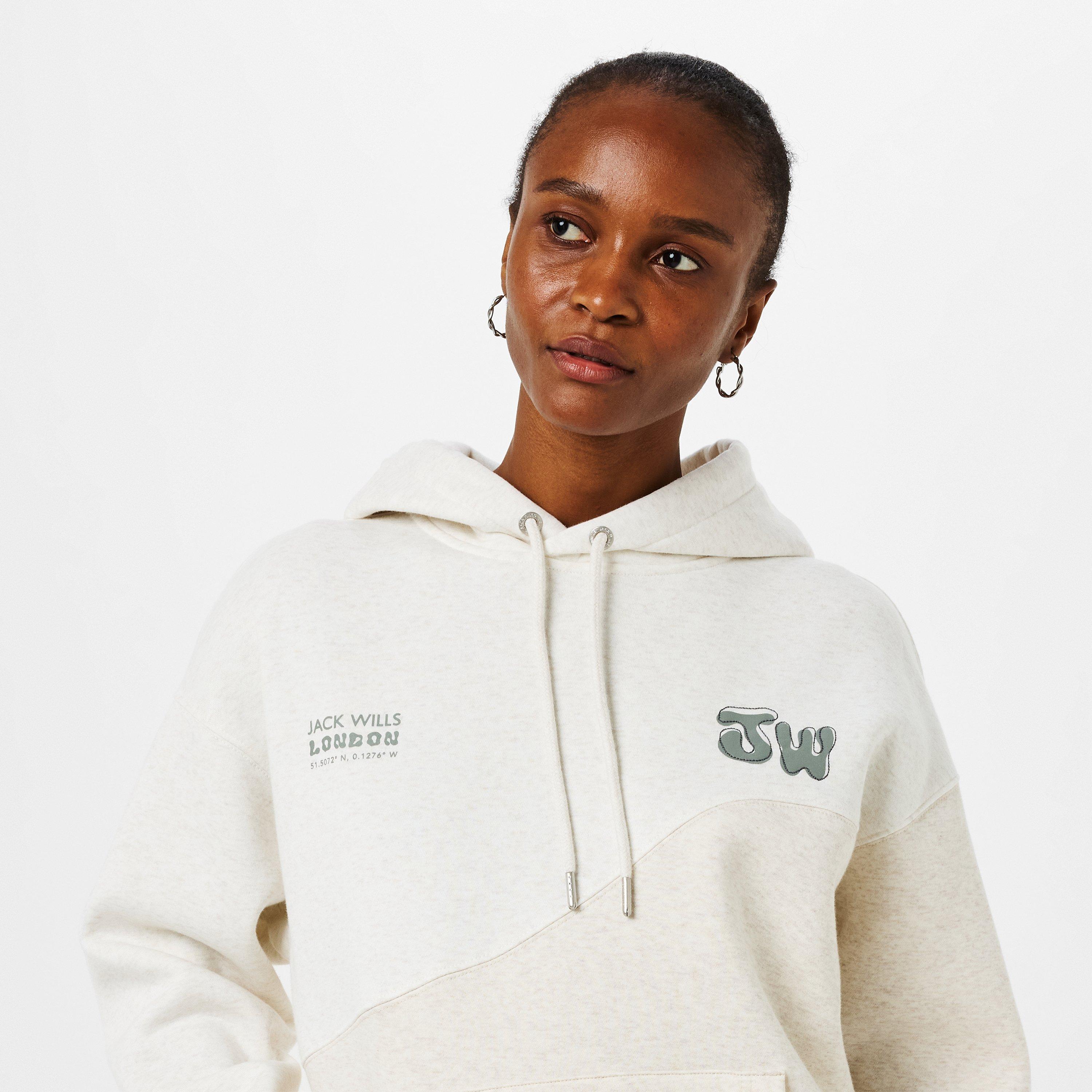 Oat Marl - Jack Wills - JW Splice Hoodie - 3