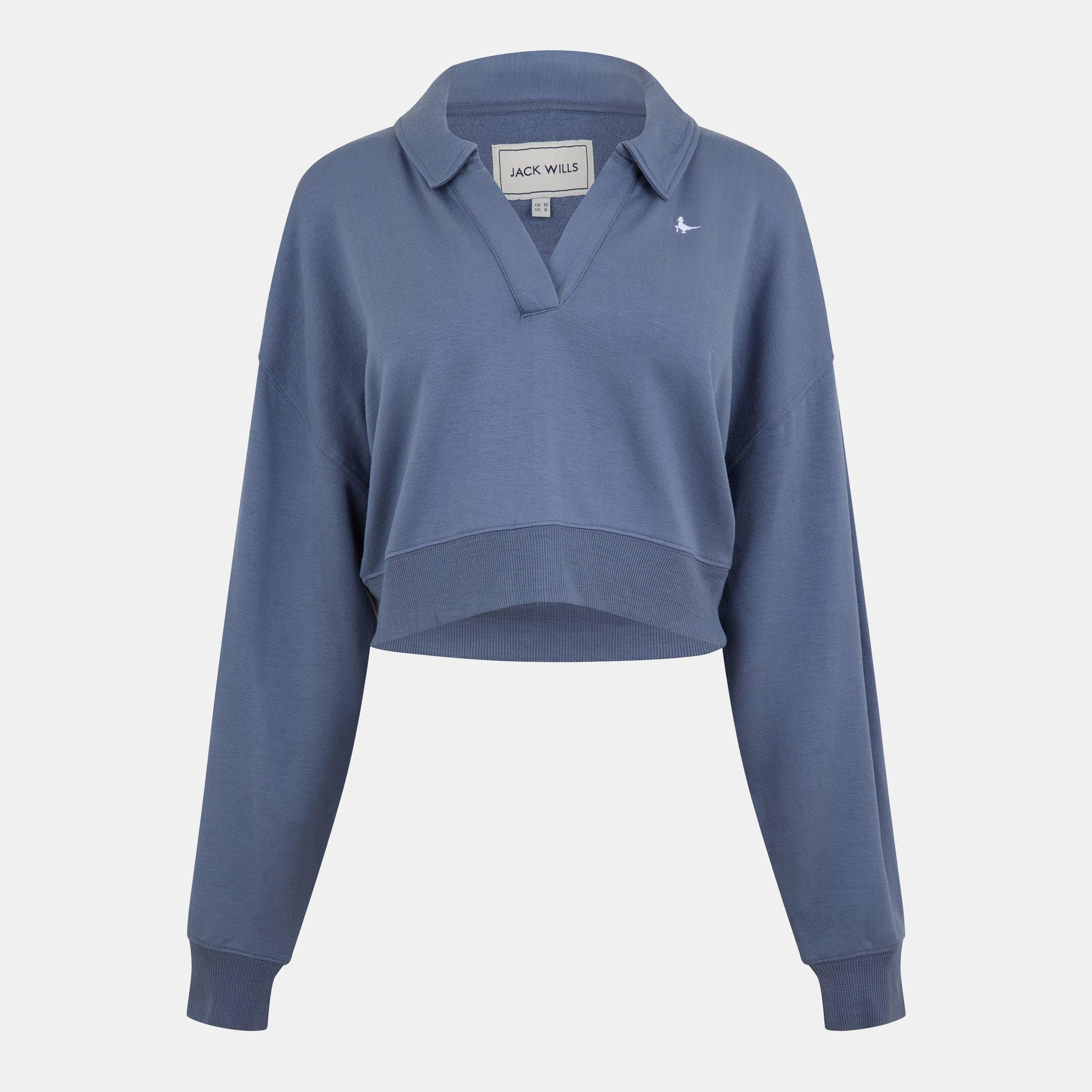 Dusky Blue - Jack Wills - Women's Modal Crew Sweatshirt - 1