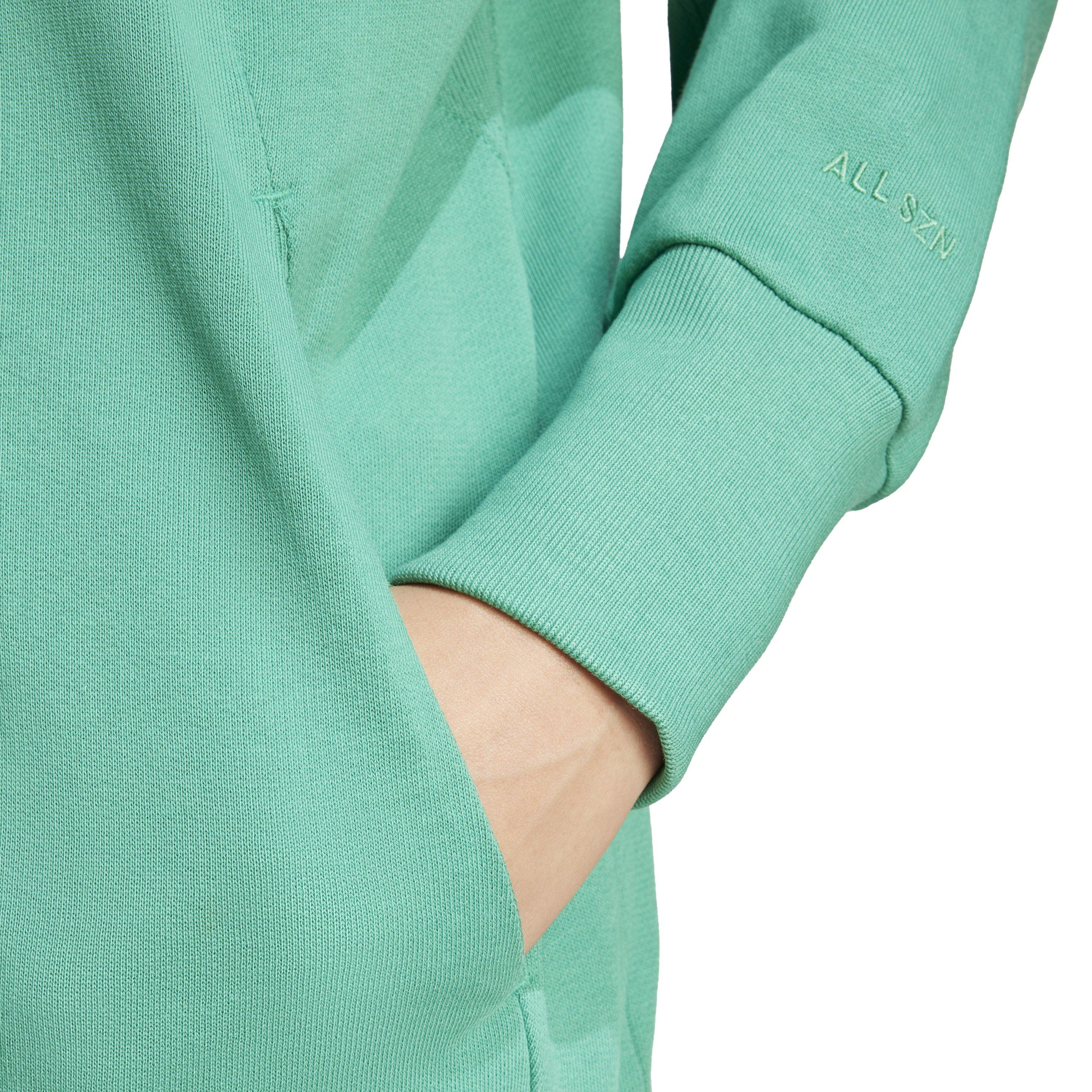 Court Green - adidas - ALL SZN French Terry Loose Hoodie Womens - 4