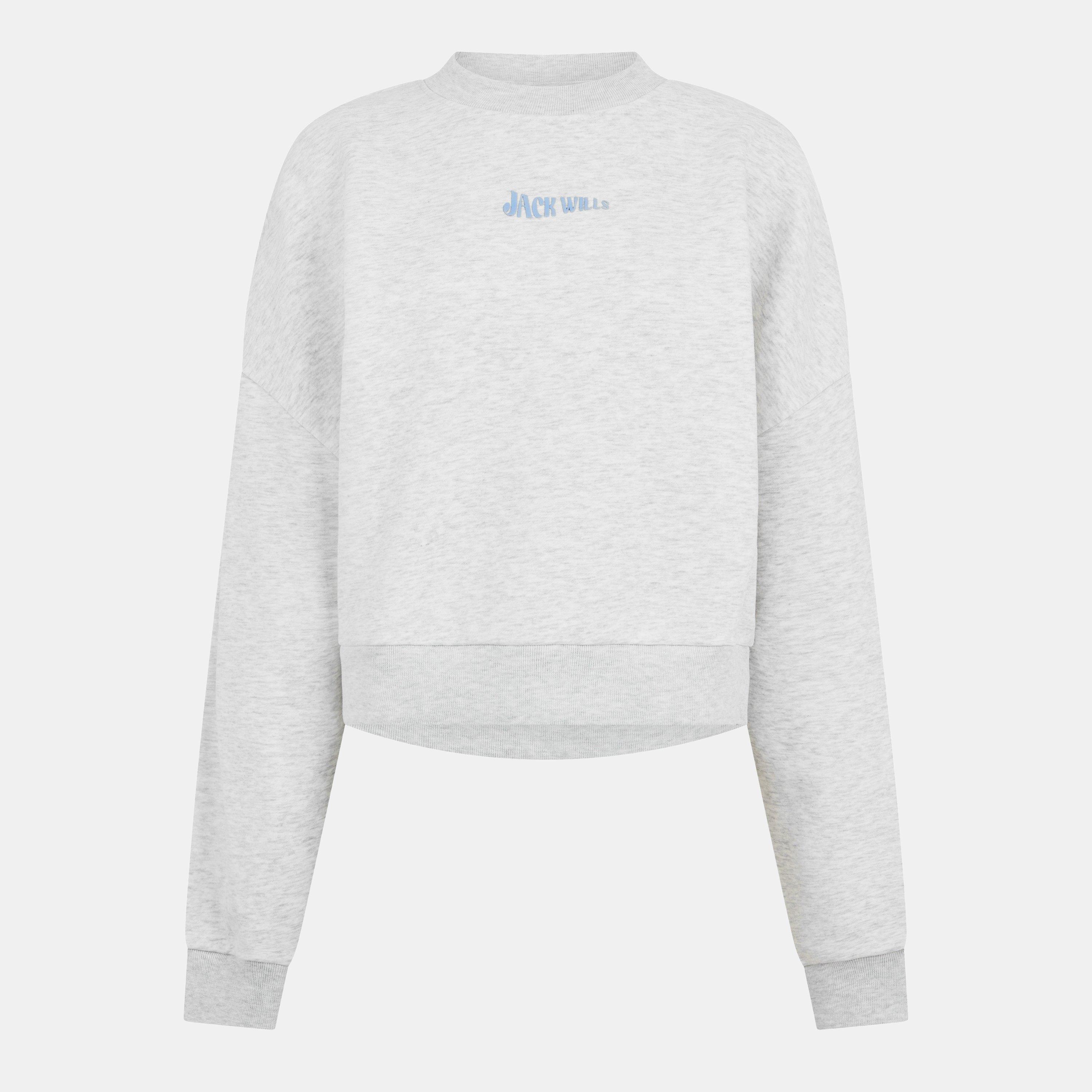 Light Heather - Jack Wills - Women's JW Essentials Crew Sweatshirt - 1