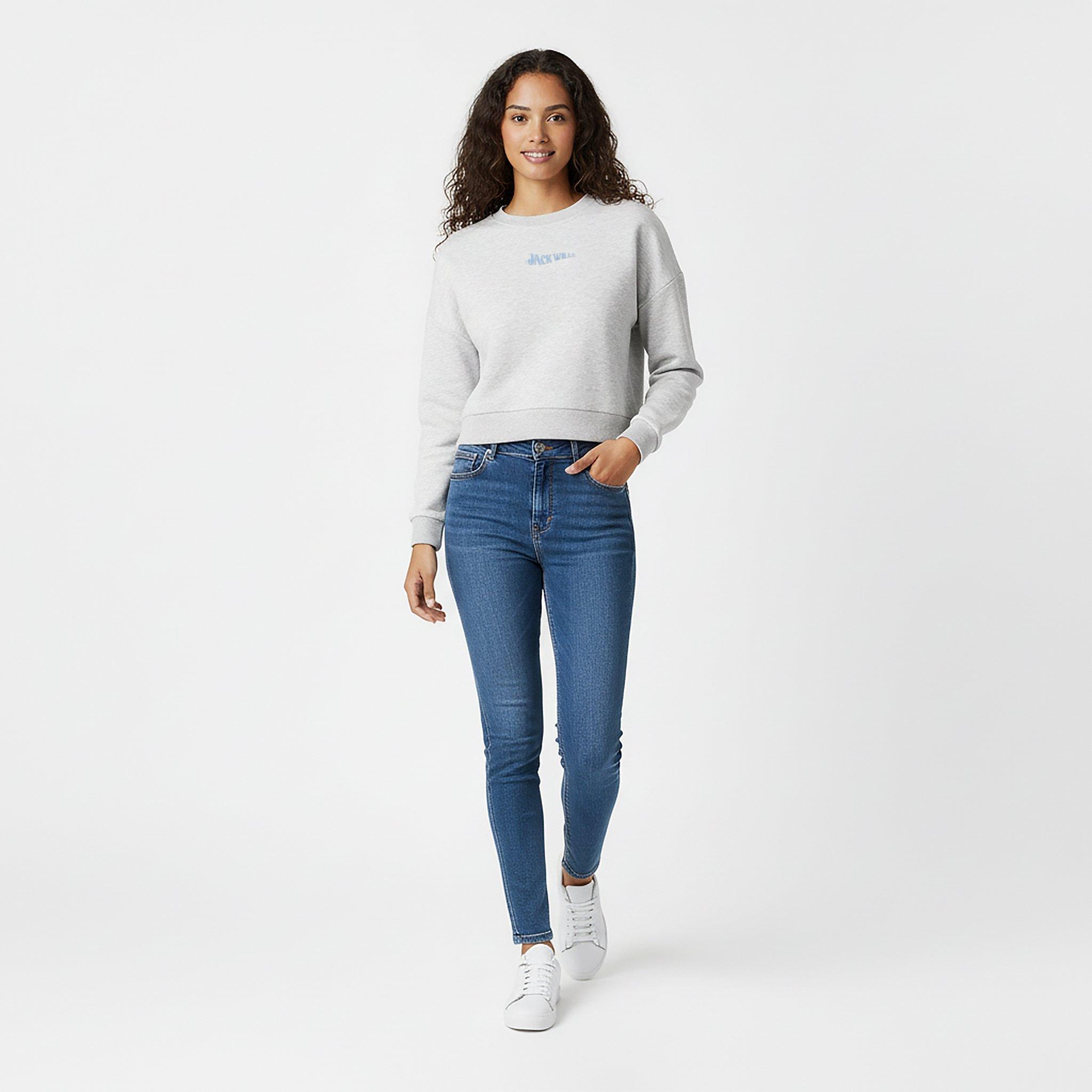 Light Heather - Jack Wills - Women's JW Essentials Crew Sweatshirt - 5