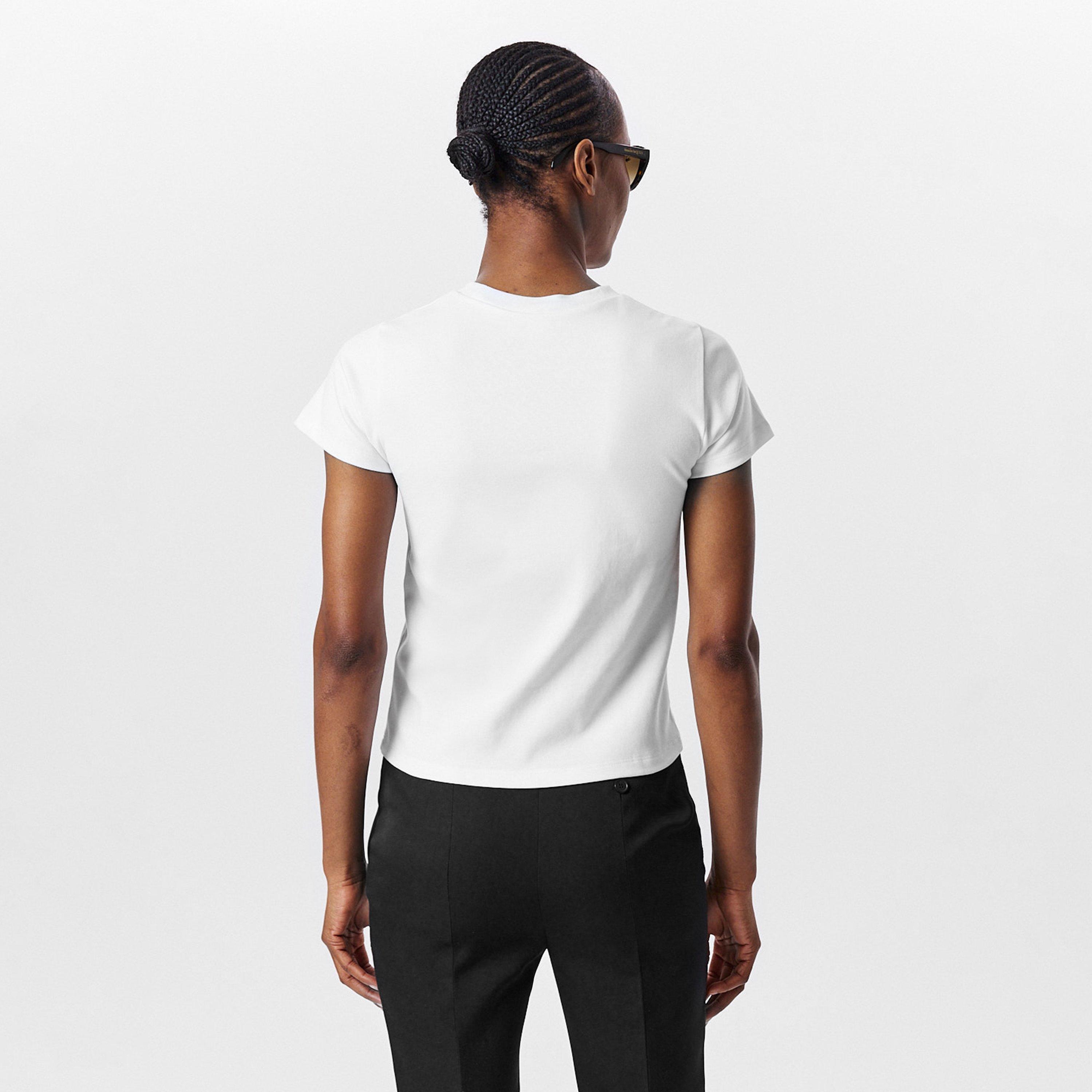 Optical White - Alexander McQueen - Women's Alex Cut & Sew Regular Fit T-Shirt - 4