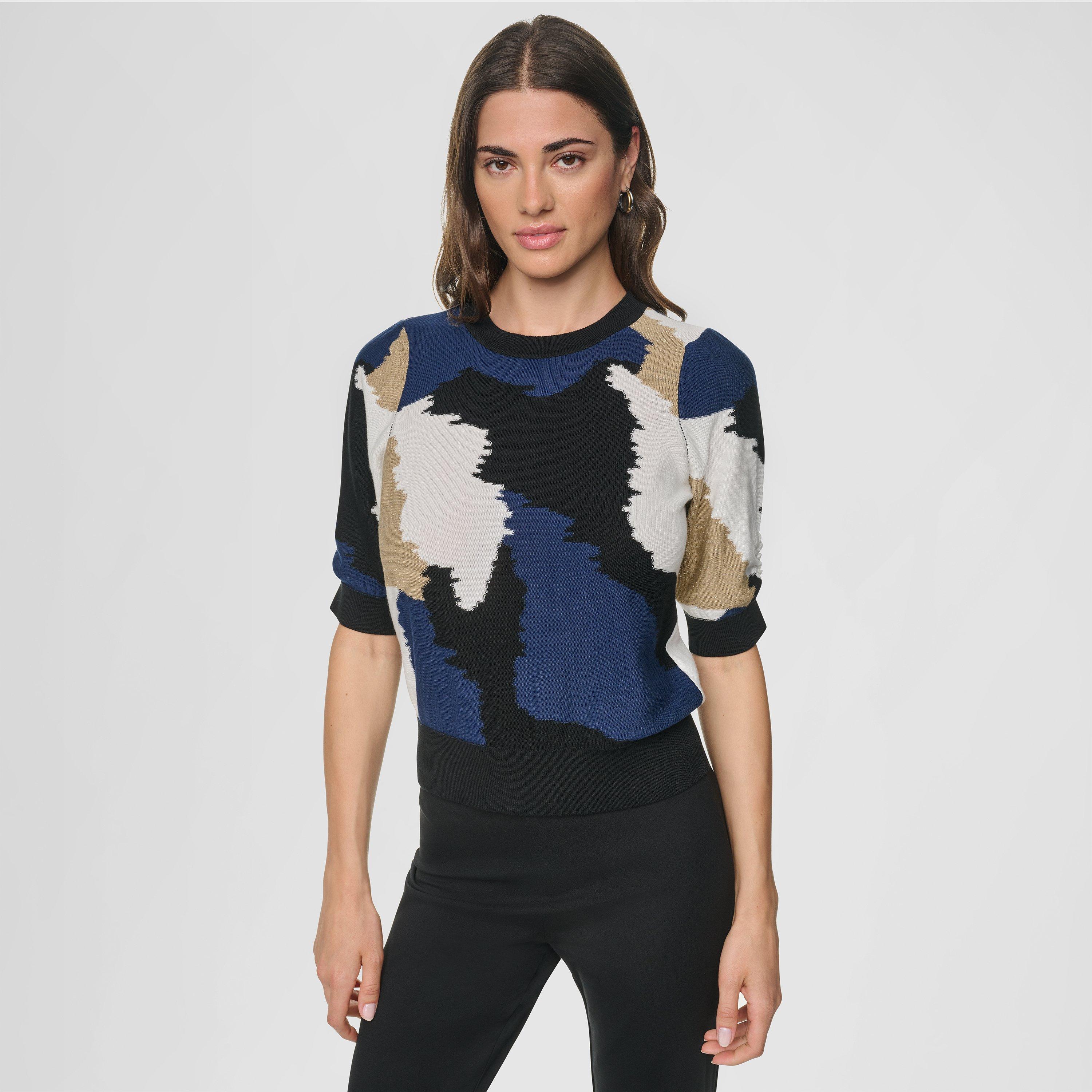 Interpid Multi - DKNY - DKNY 3/4 Slv clr swt Ld64 - 1