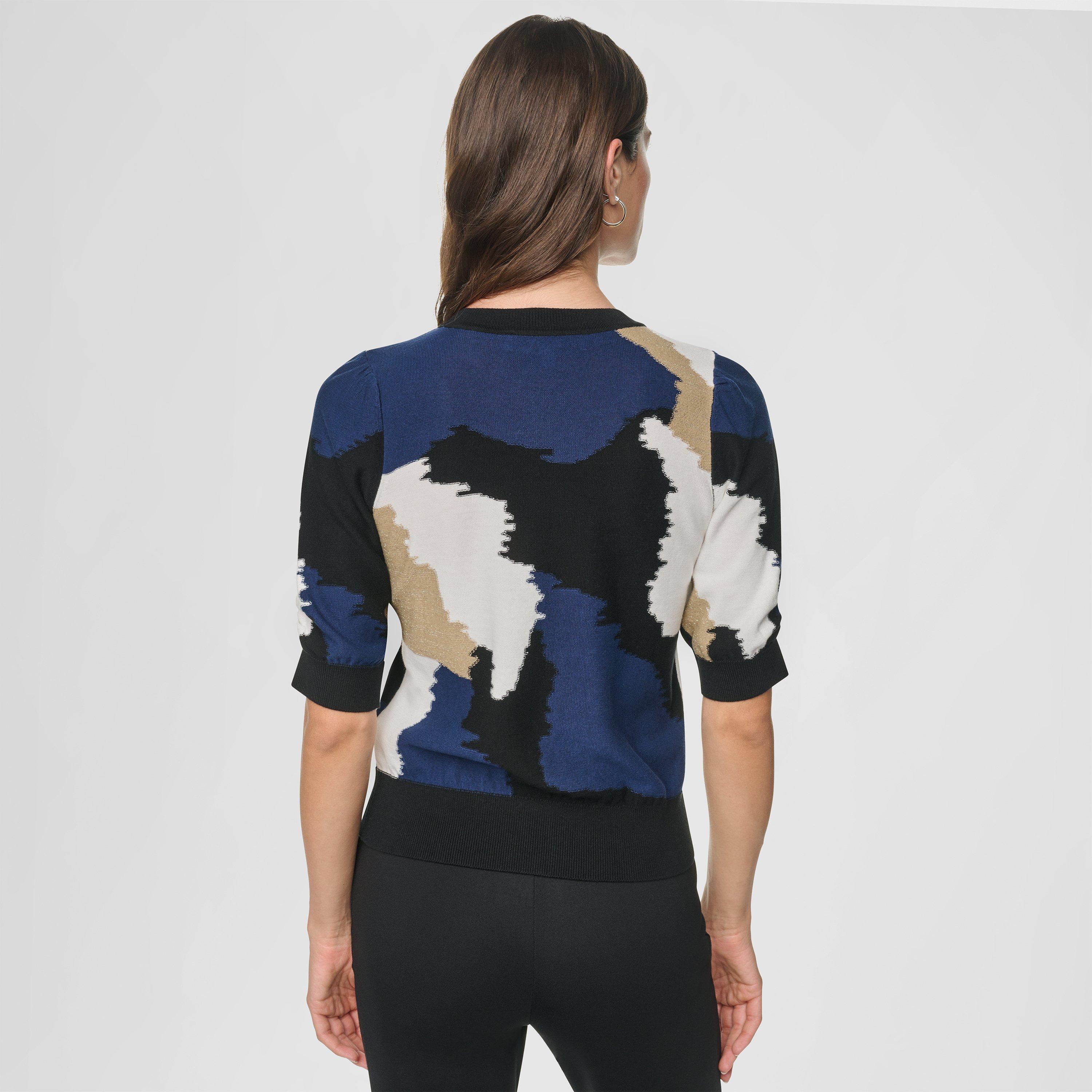 Interpid Multi - DKNY - DKNY 3/4 Slv clr swt Ld64 - 5