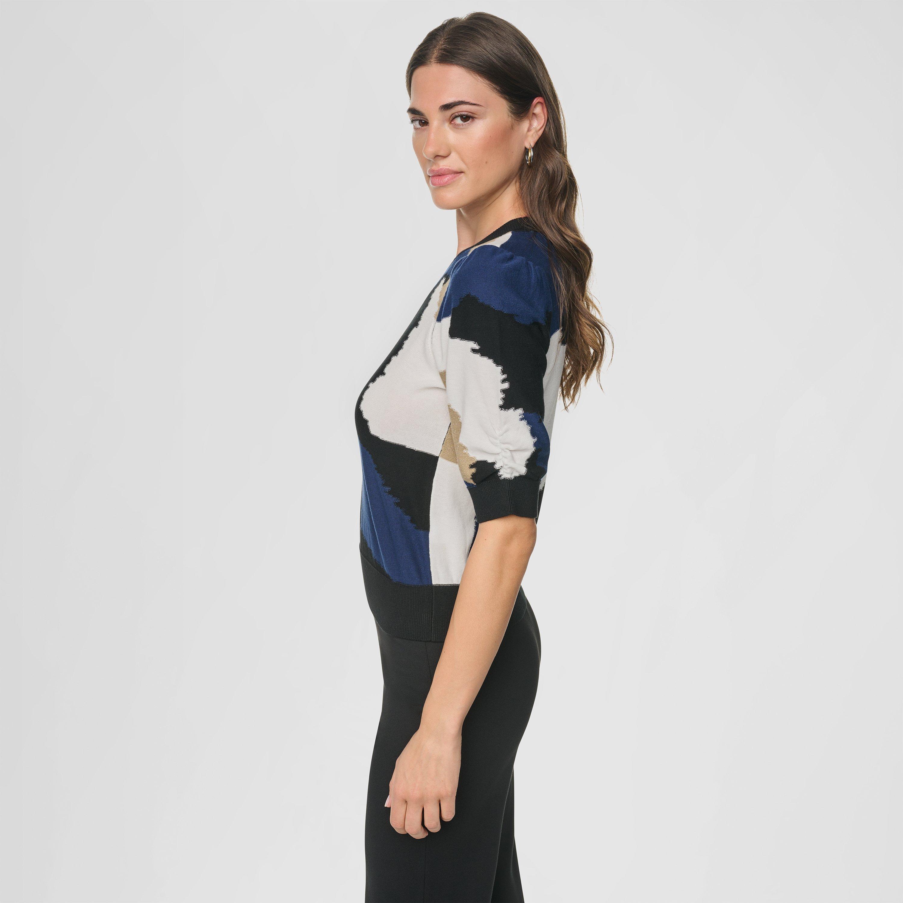Interpid Multi - DKNY - DKNY 3/4 Slv clr swt Ld64 - 6