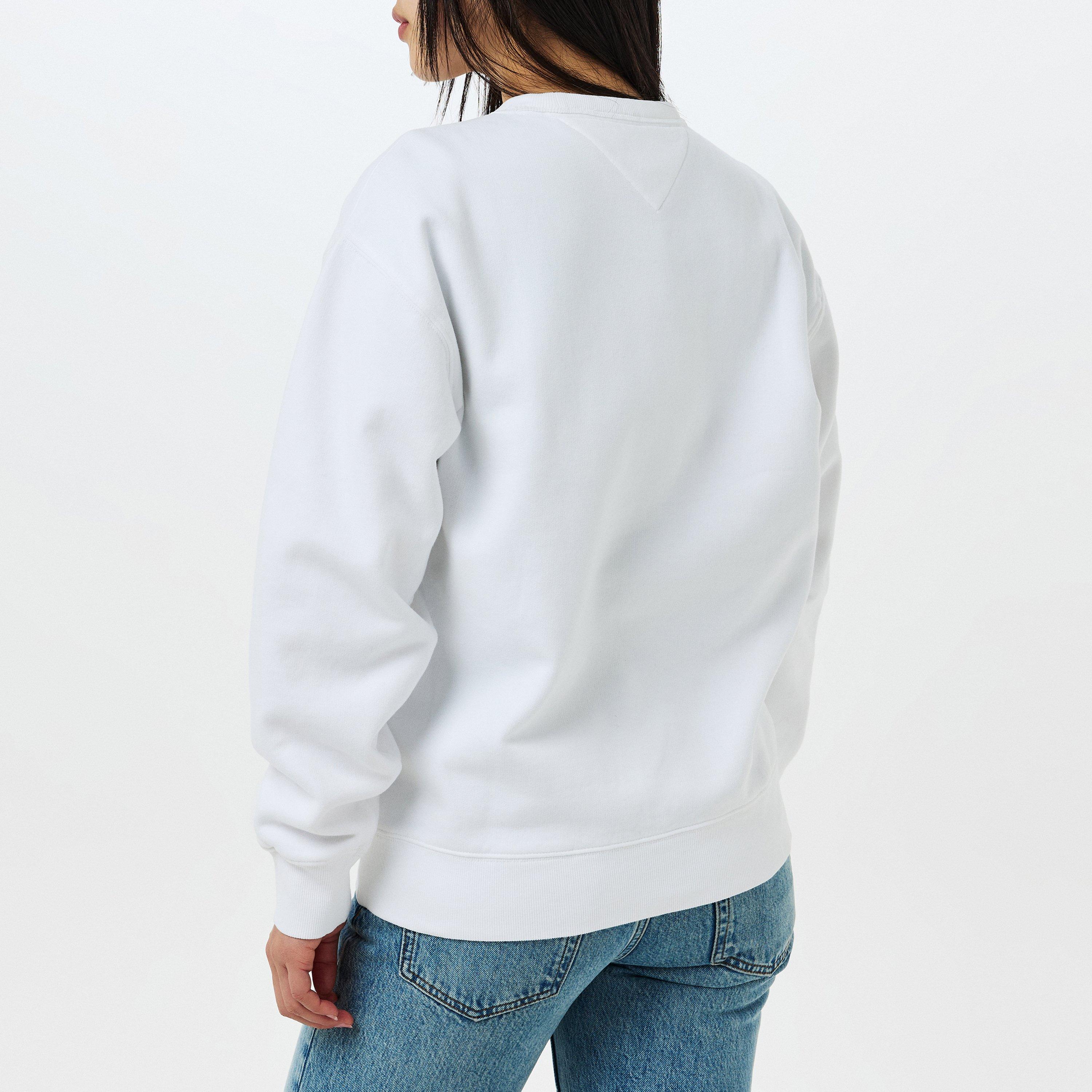 White - Tommy Jeans - Varsity Crew Neck Sweatshirt - 4