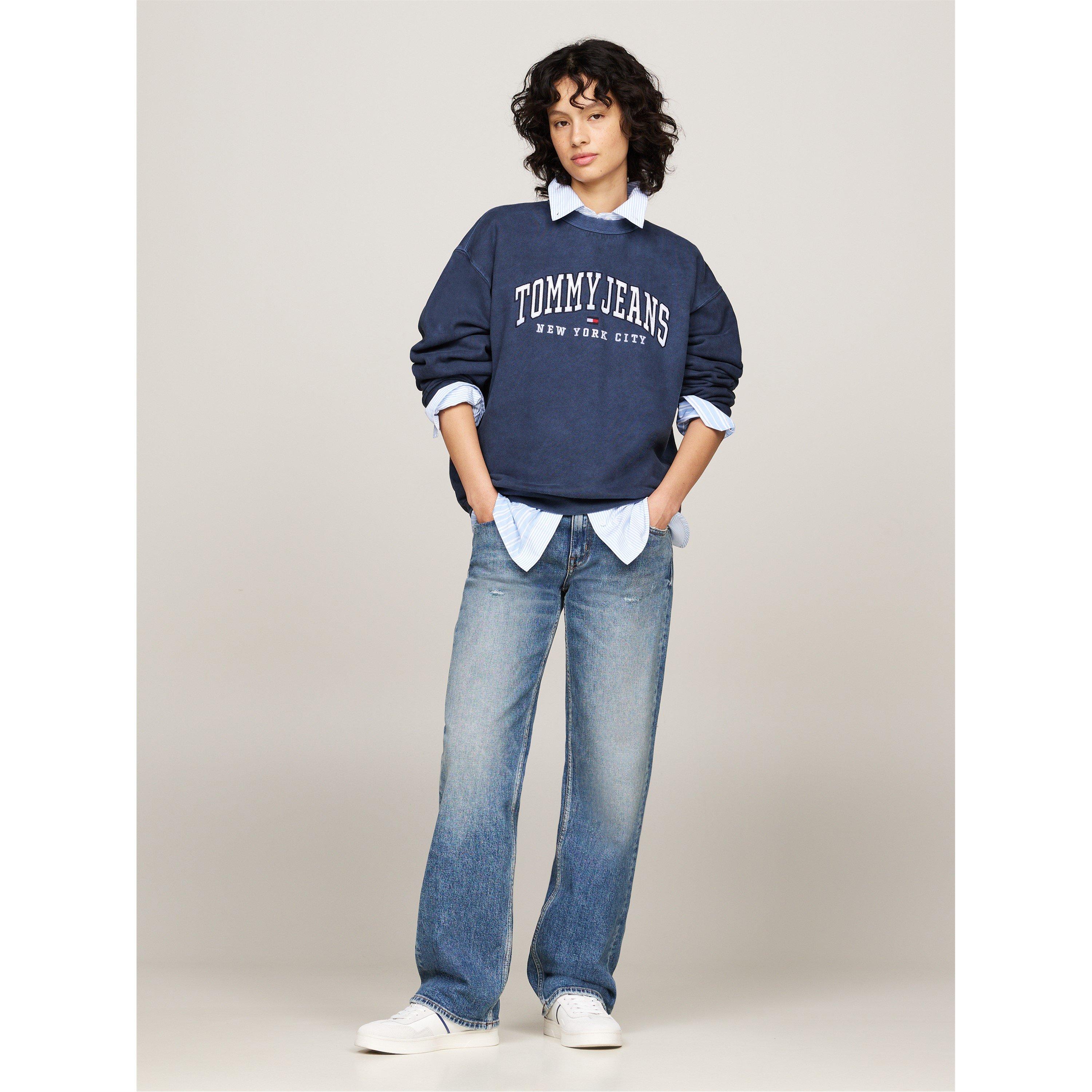 Donkerblauw - Tommy Jeans - Varsity Crew Neck Sweatshirt - 2