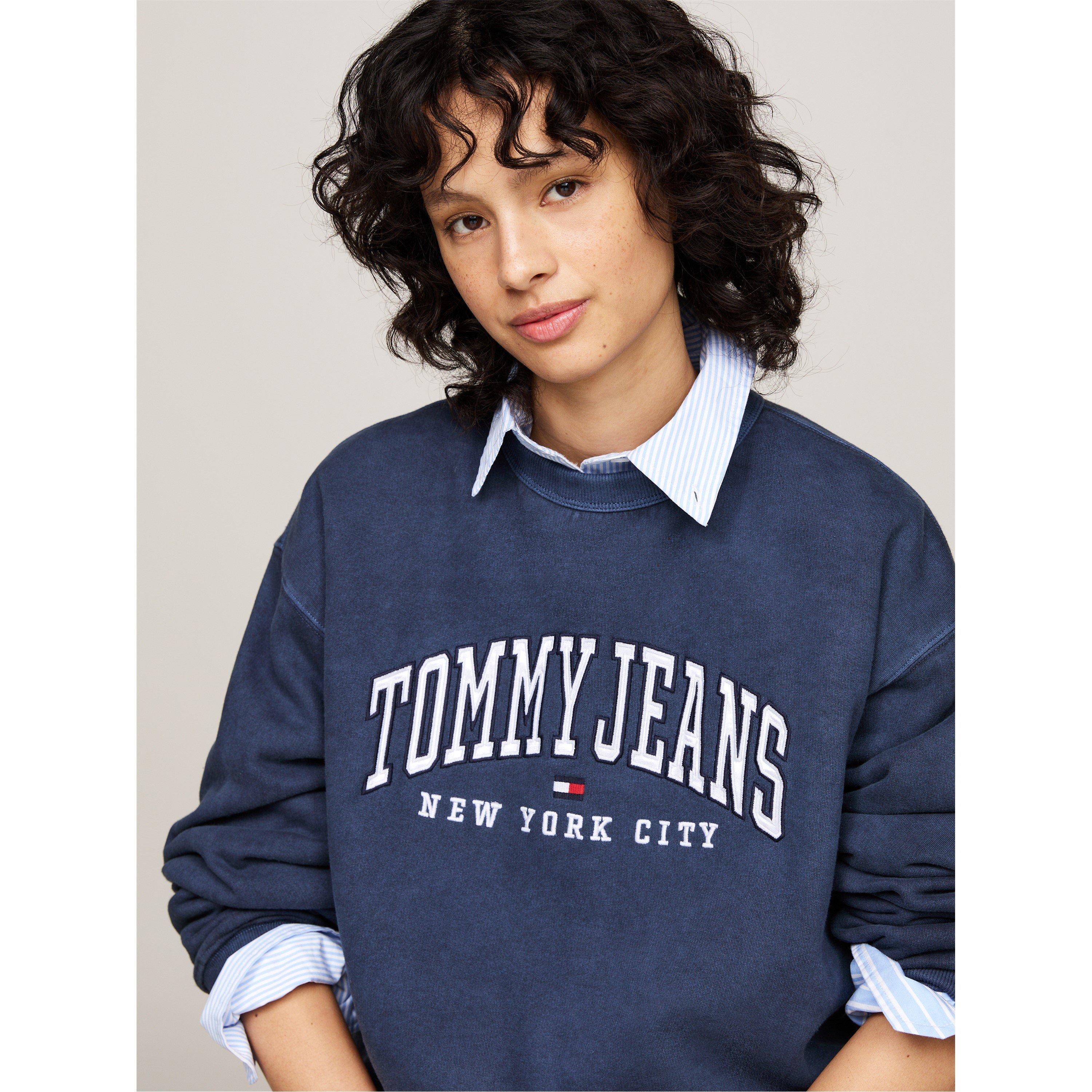 Donkerblauw - Tommy Jeans - Varsity Crew Neck Sweatshirt - 3