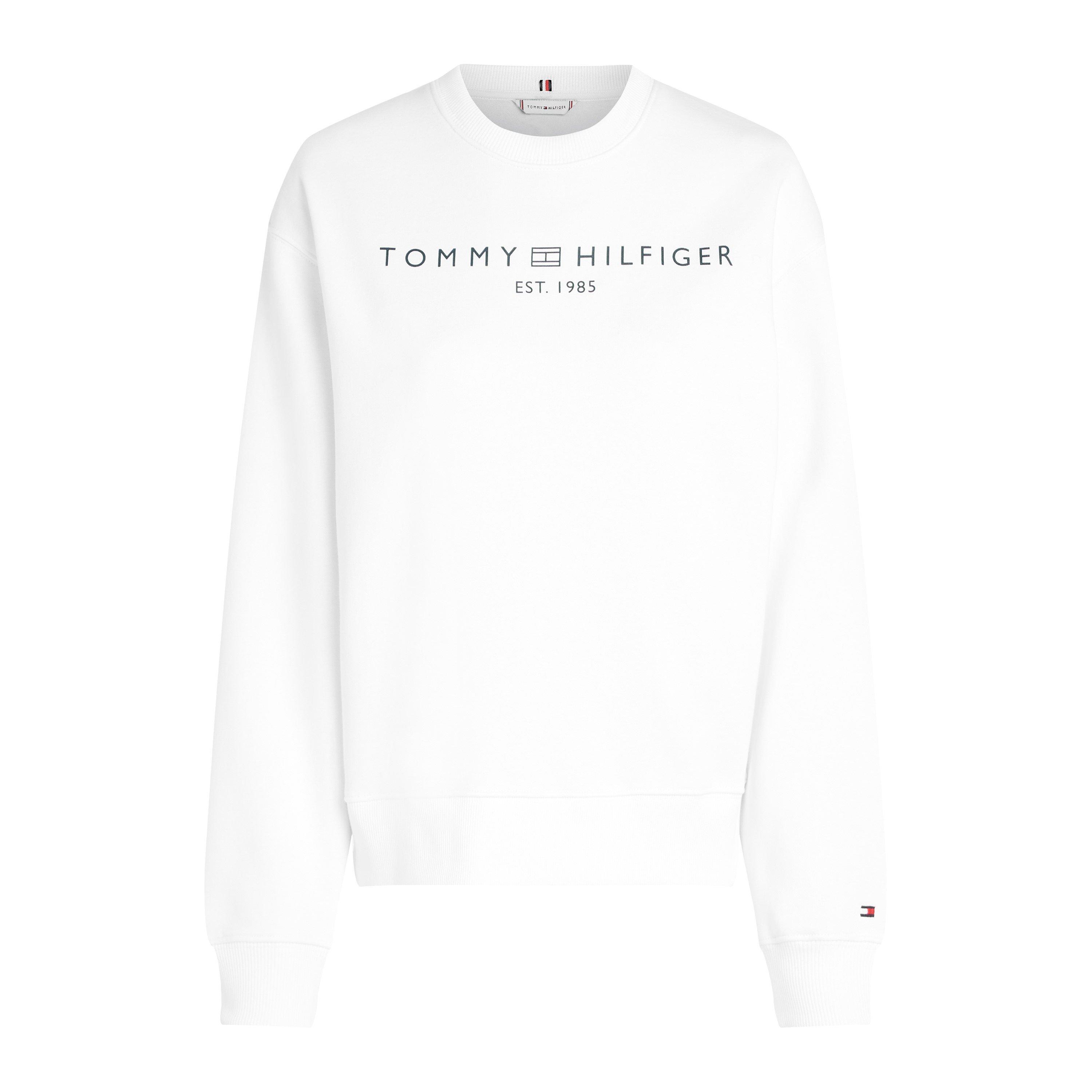 Tommy Hilfiger Women's Pullover Sweatshirt - Th Optic White - 8 (XS)