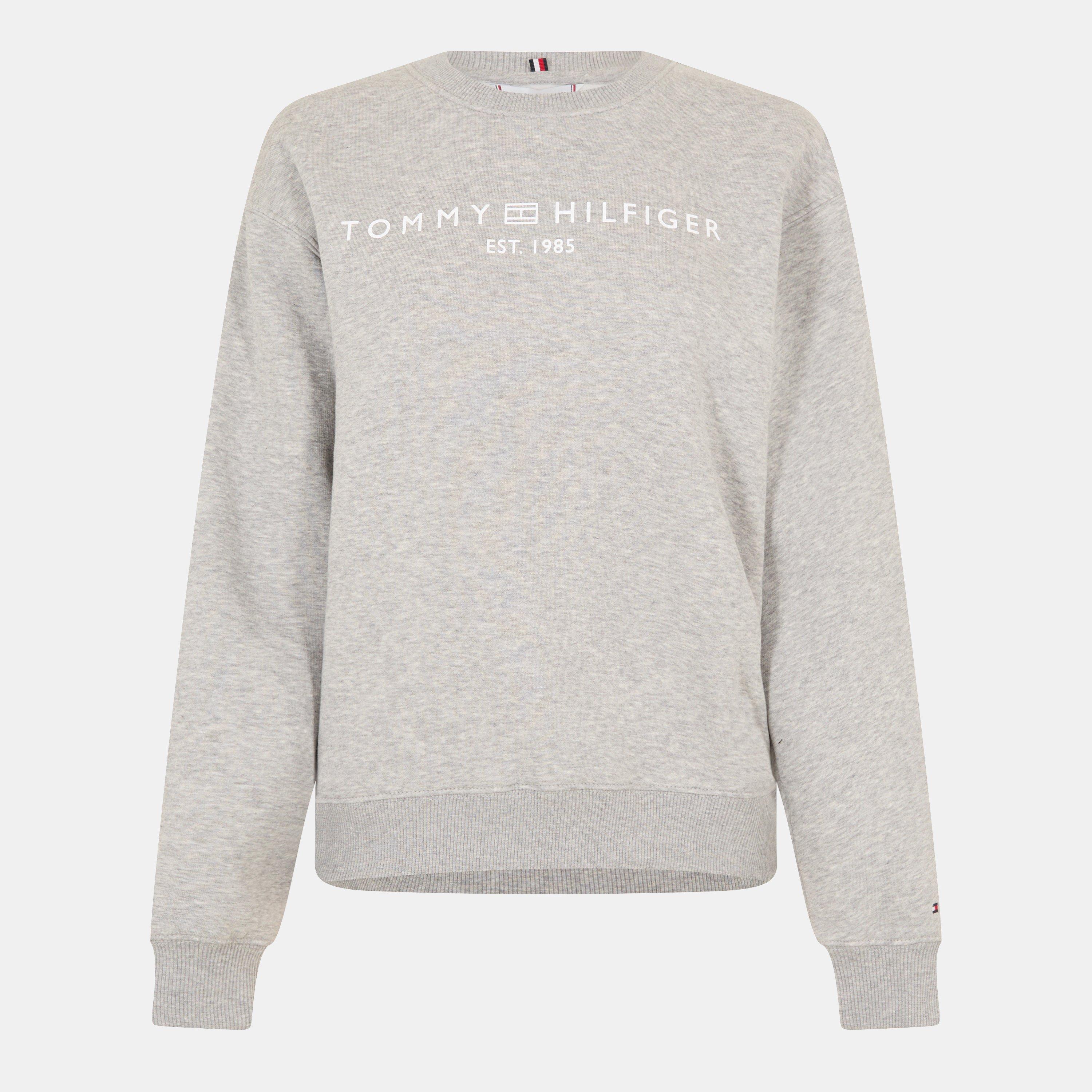 Tommy Hilfiger Women's Pullover Sweatshirt - L Grey Heather - 14 (L)