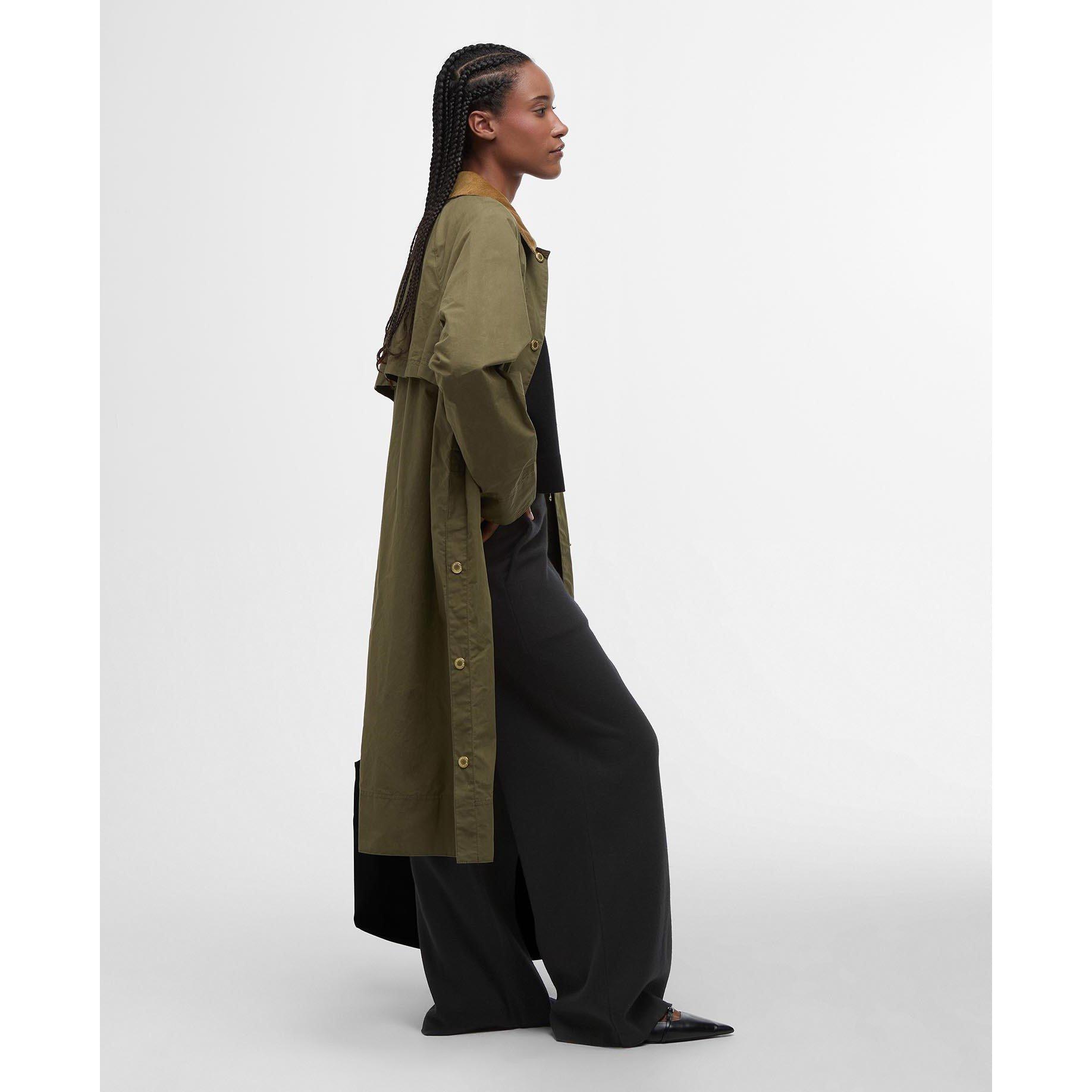 Dusk Green/Tart - Barbour - Women's Ettie Waterproof Cotton Long Sleeve Rain Anorak - 3